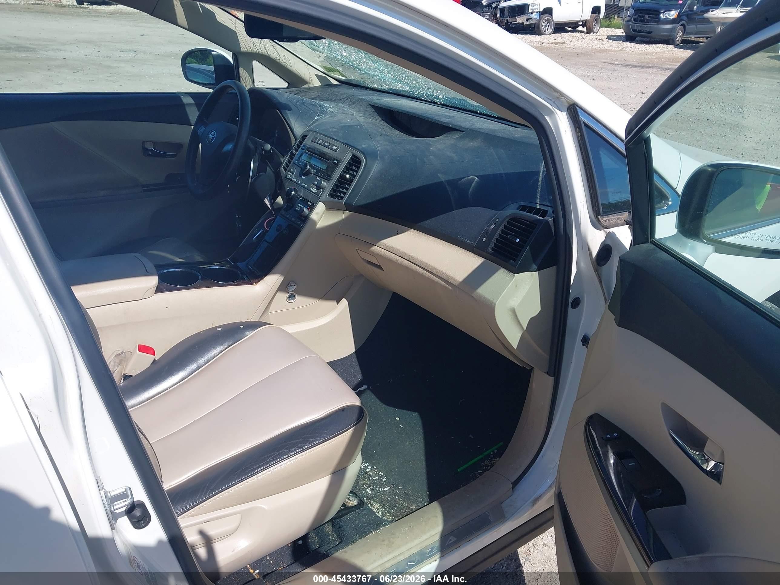 2009 Toyota Venza   White vin: 4T3BE11A19U008642