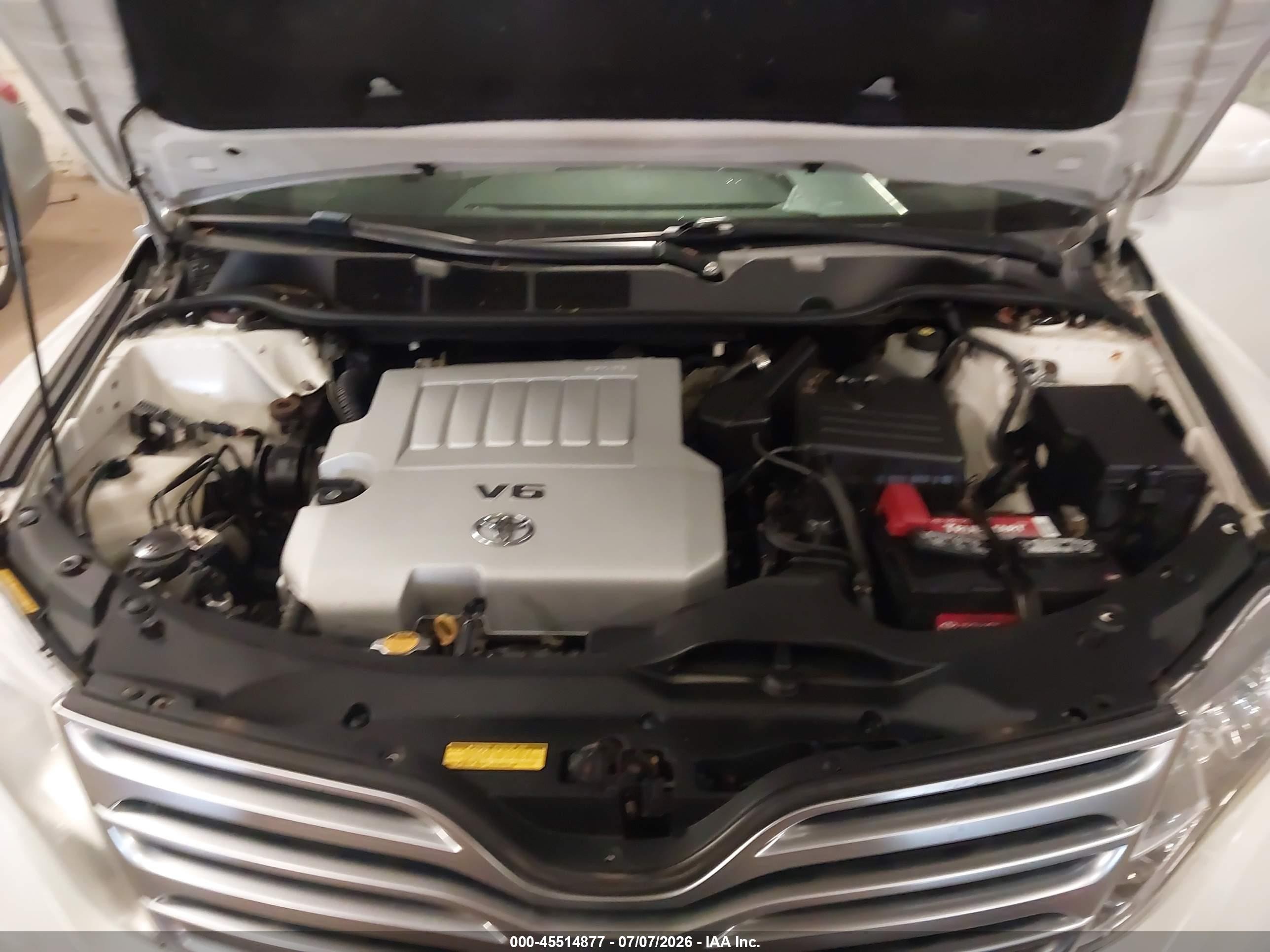 2009 Toyota Venza Base V6 White vin: 4T3BK11A09U001688