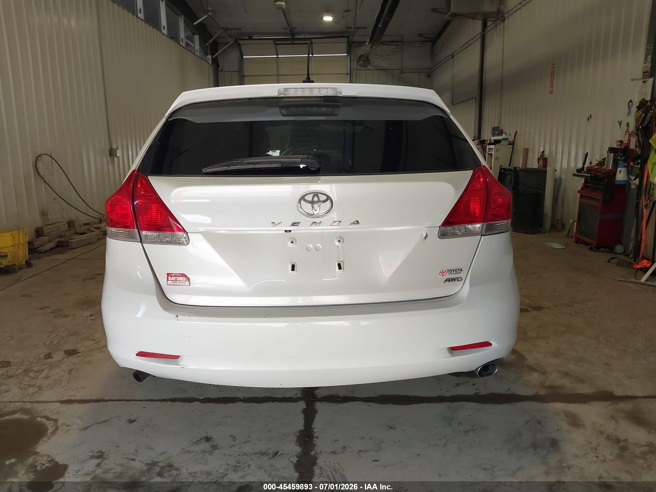2009 Toyota Venza Base V6 White vin: 4T3BK11A09U020595