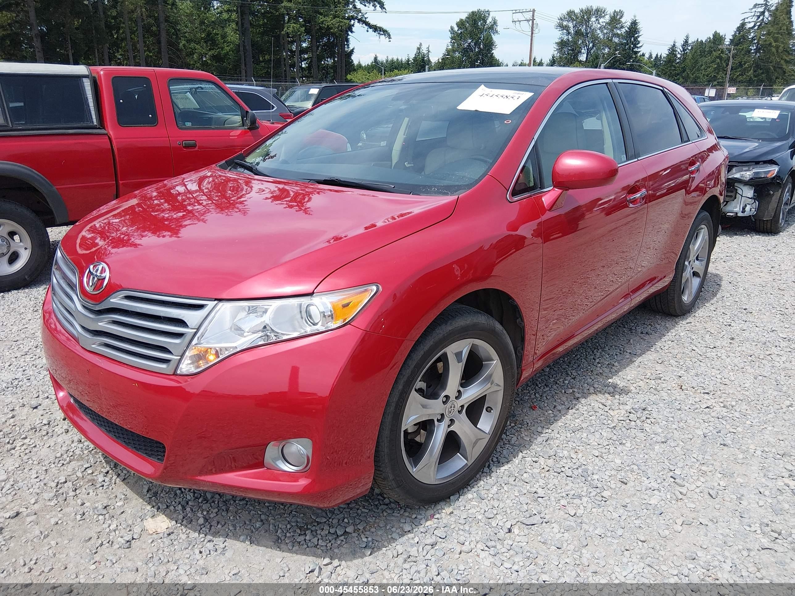 2009 Toyota Venza Base V6 Red vin: 4T3BK11A29U025071