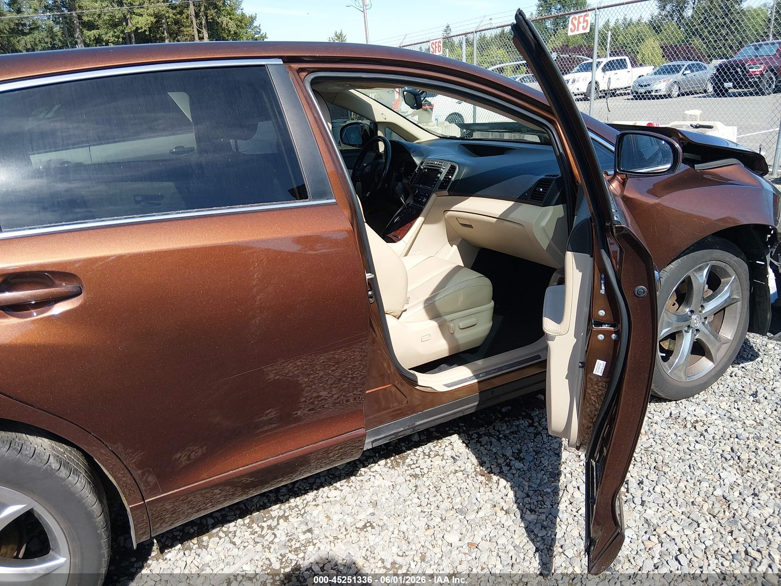 2009 Toyota Venza Base V6 Brown vin: 4T3BK11A39U014144