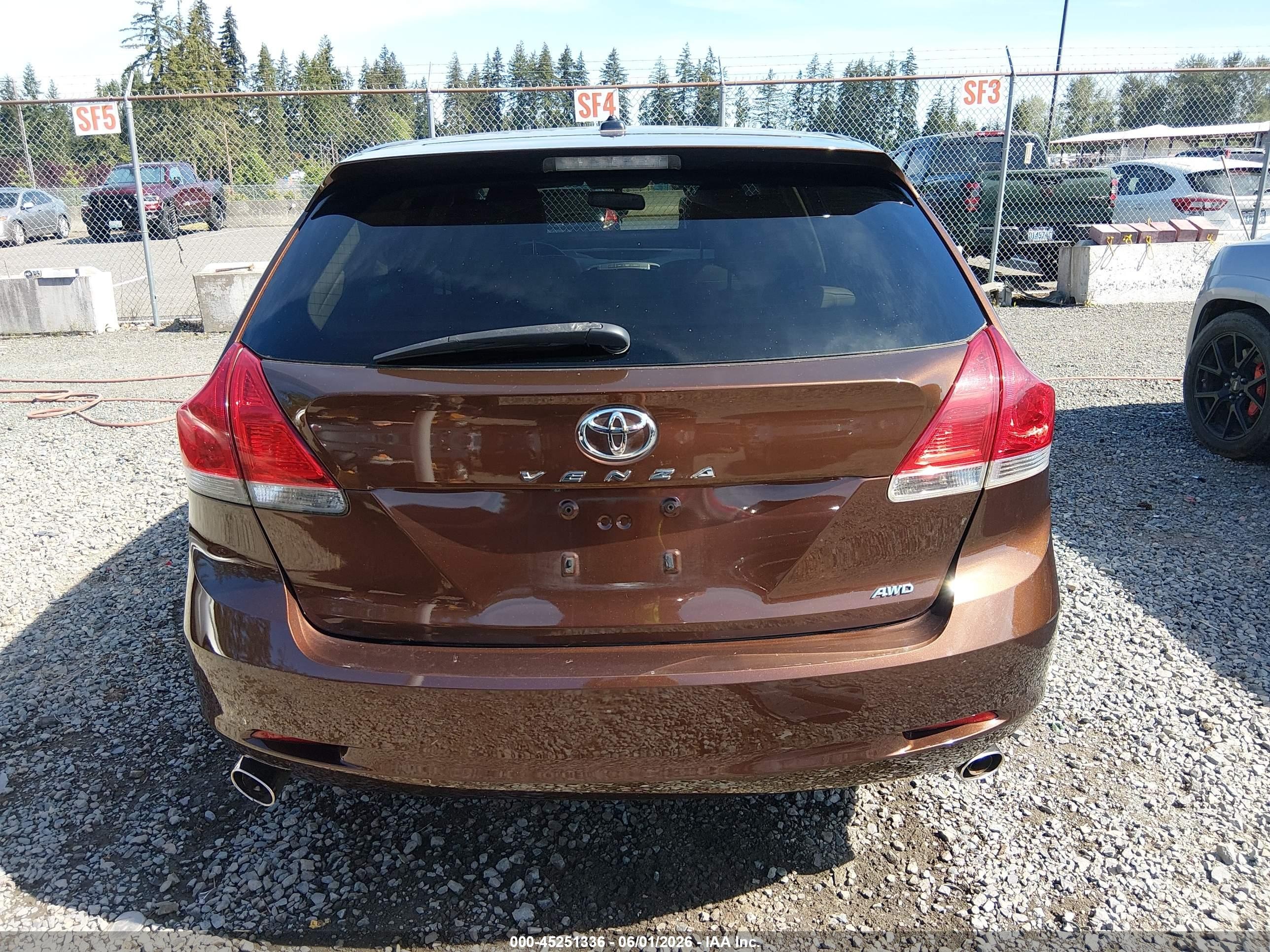 2009 Toyota Venza Base V6 Brown vin: 4T3BK11A39U014144