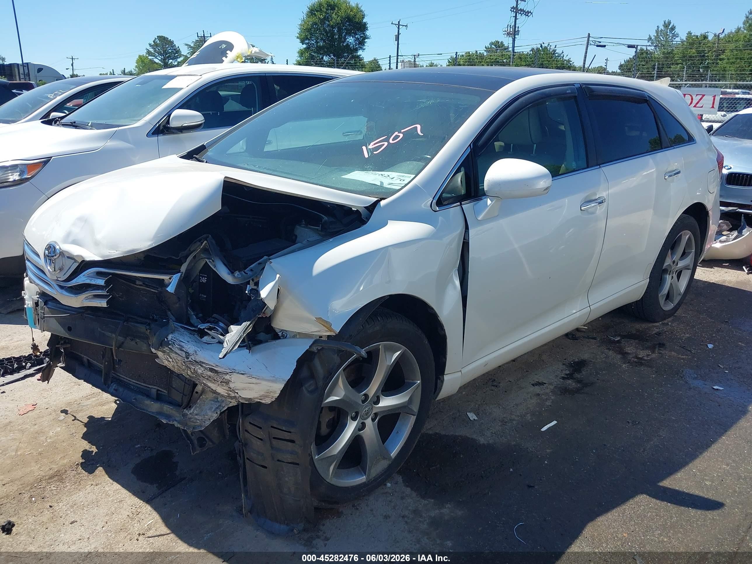 2009 Toyota Venza Base V6 White vin: 4T3BK11A99U011507