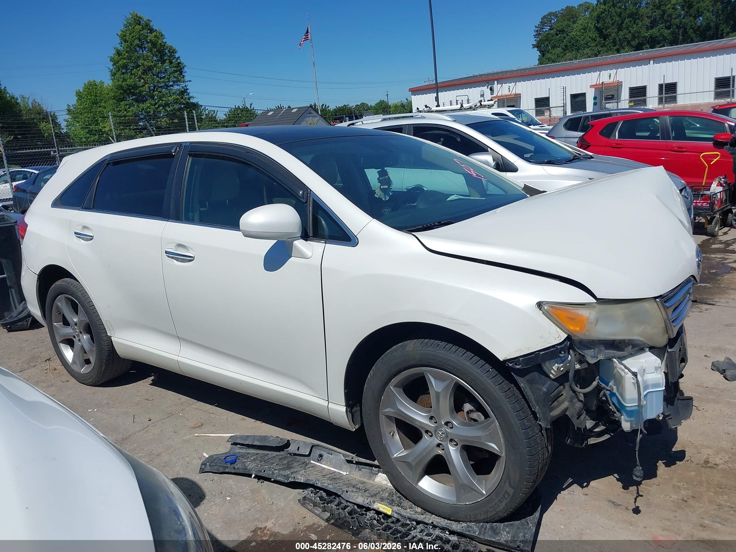 2009 Toyota Venza Base V6 White vin: 4T3BK11A99U011507