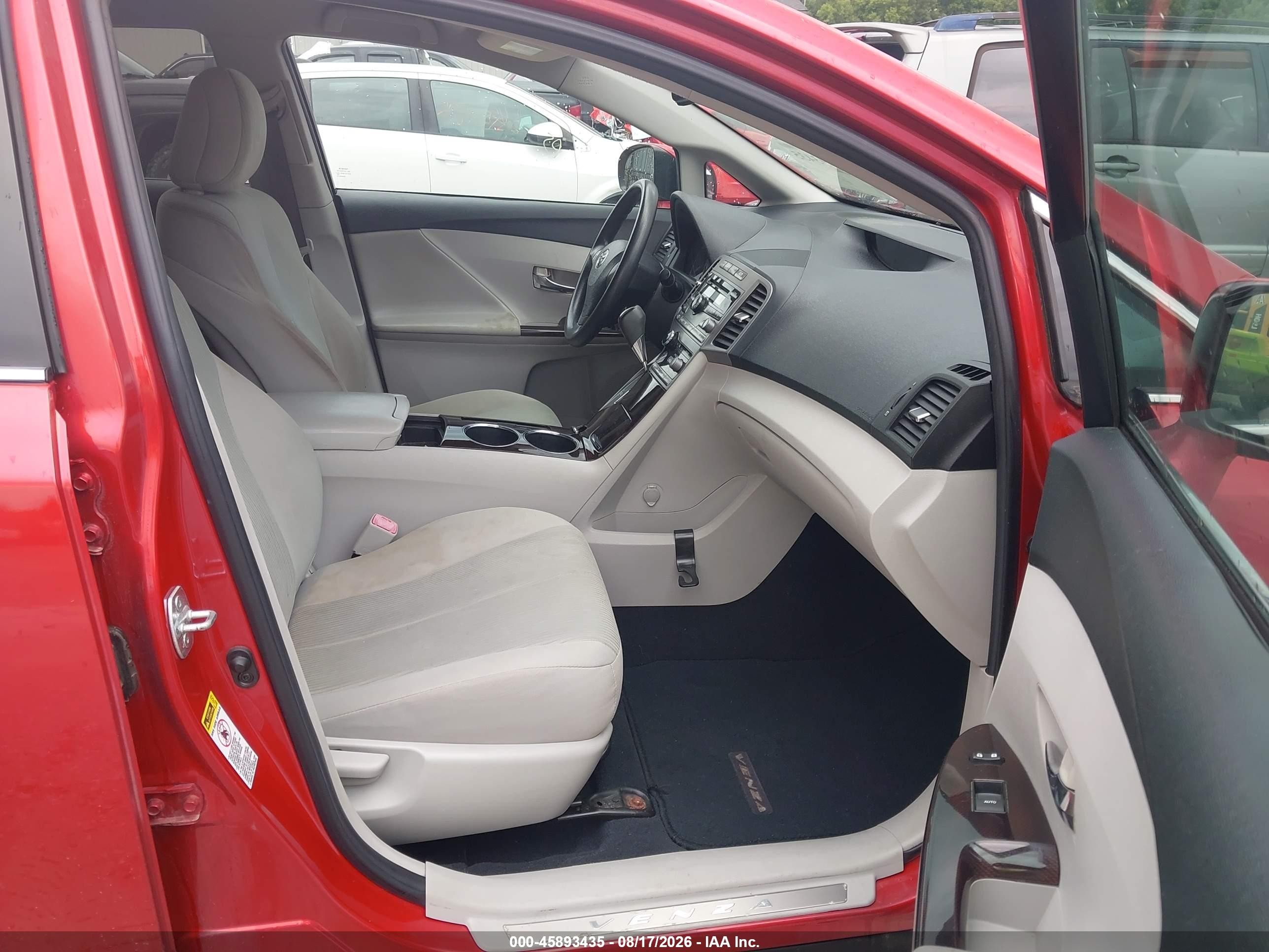2009 Toyota Venza Base V6 Red vin: 4T3BK11AX9U024332