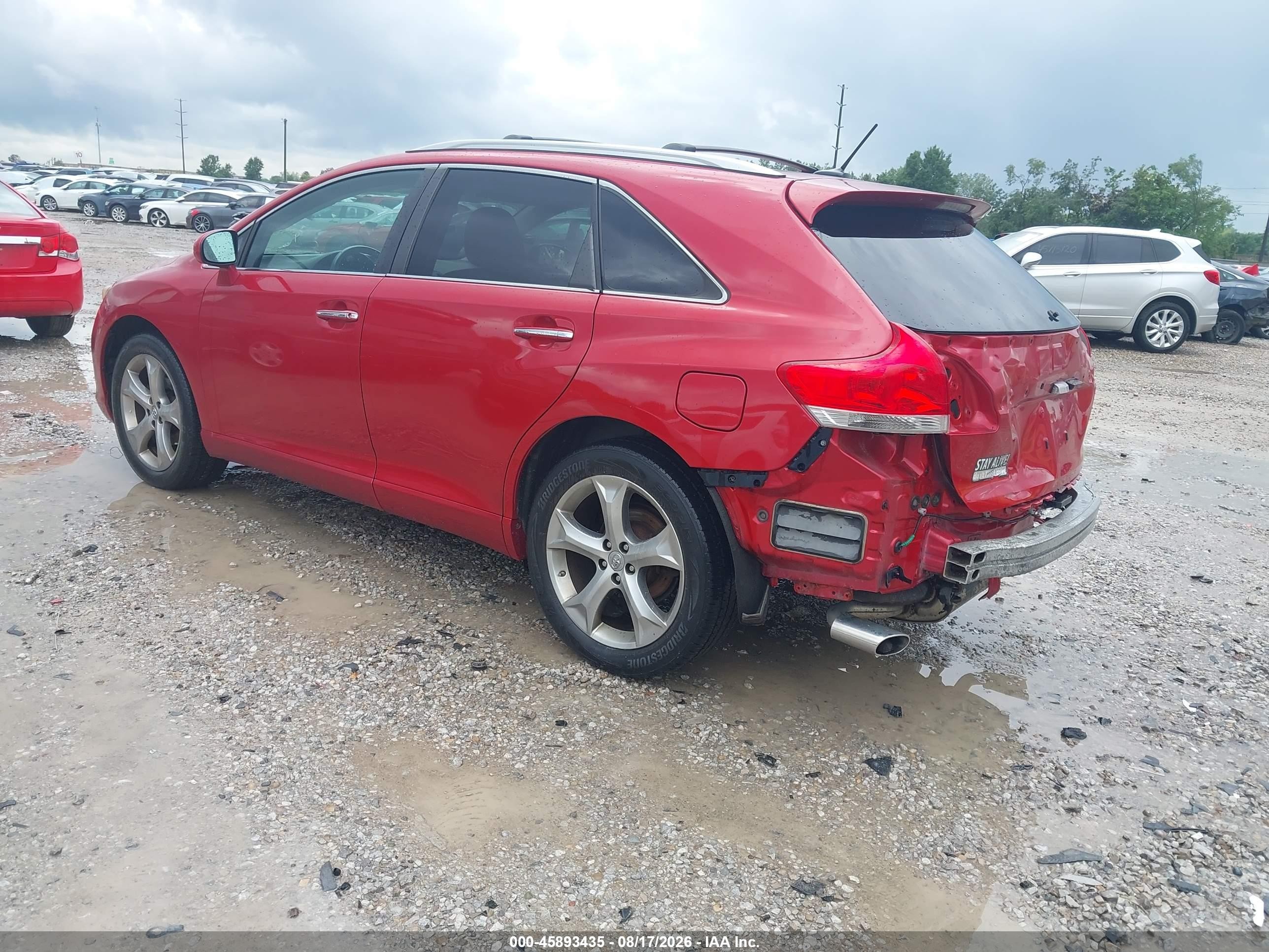 2009 Toyota Venza Base V6 Red vin: 4T3BK11AX9U024332