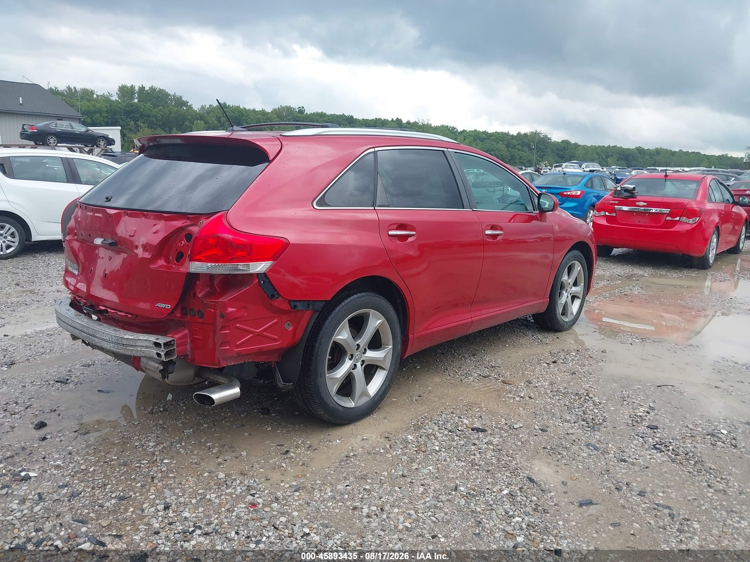 2009 Toyota Venza Base V6 Red vin: 4T3BK11AX9U024332