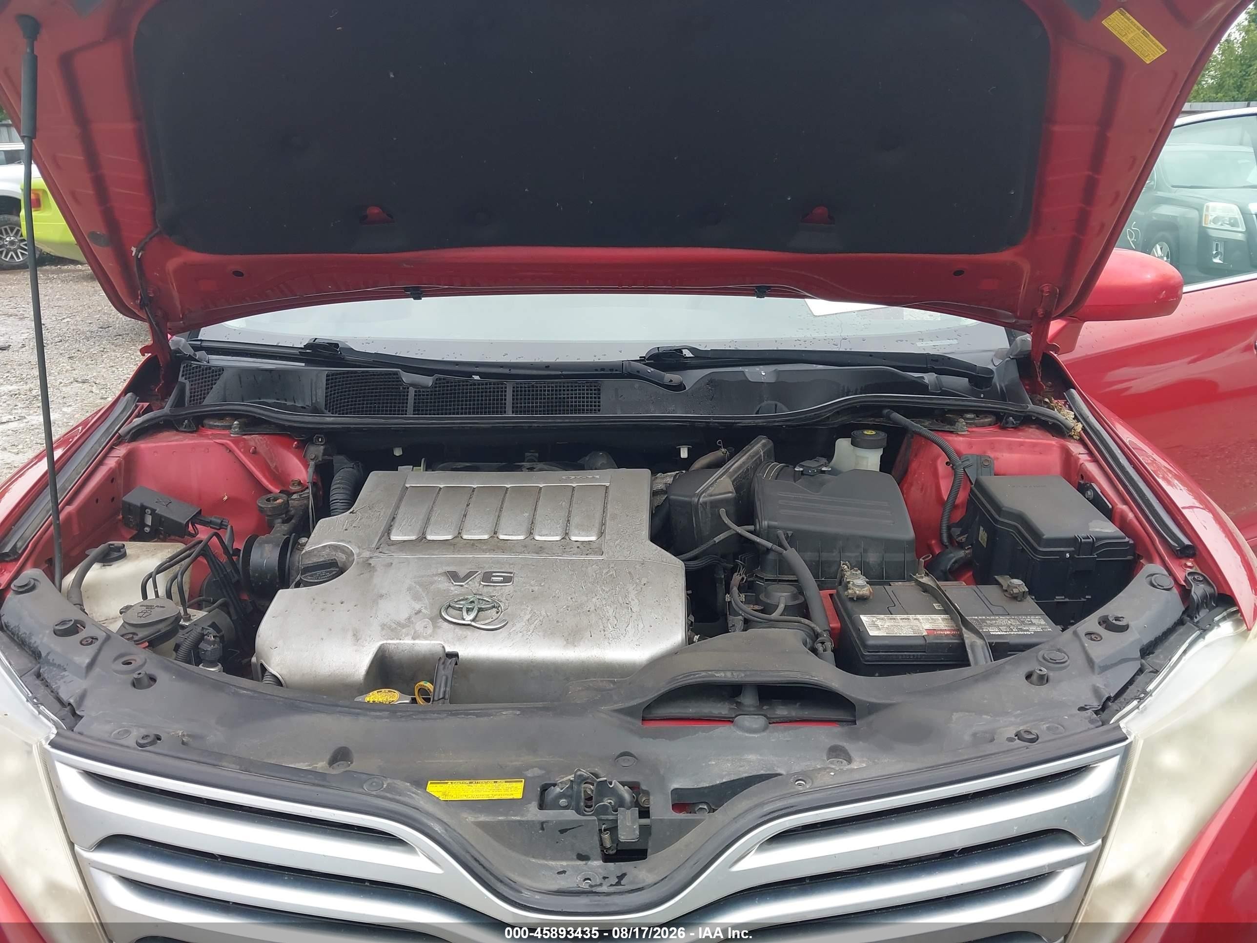2009 Toyota Venza Base V6 Red vin: 4T3BK11AX9U024332
