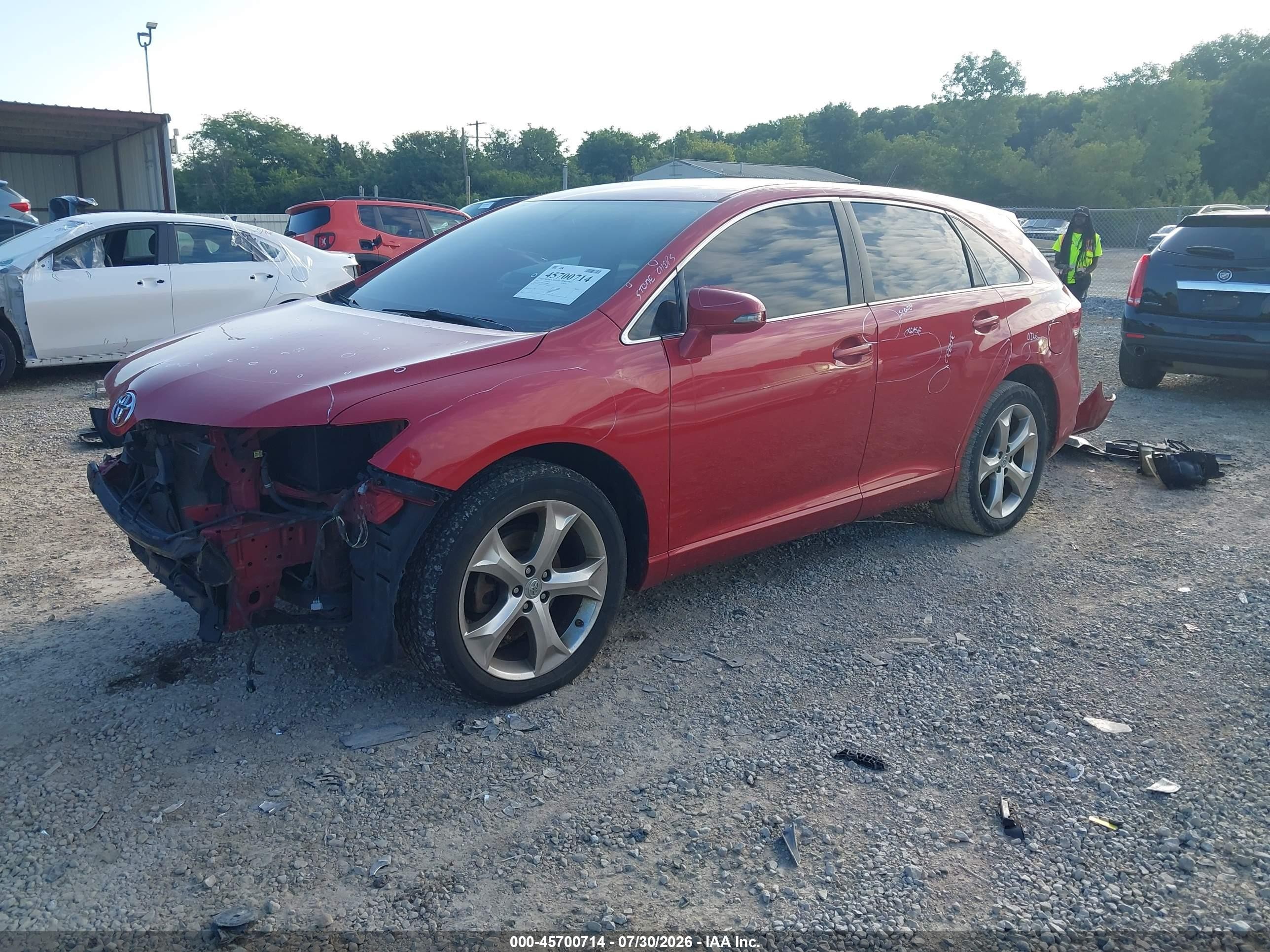 2013 Toyota Venza Le V6 Red vin: 4T3BK3BB0DU078380