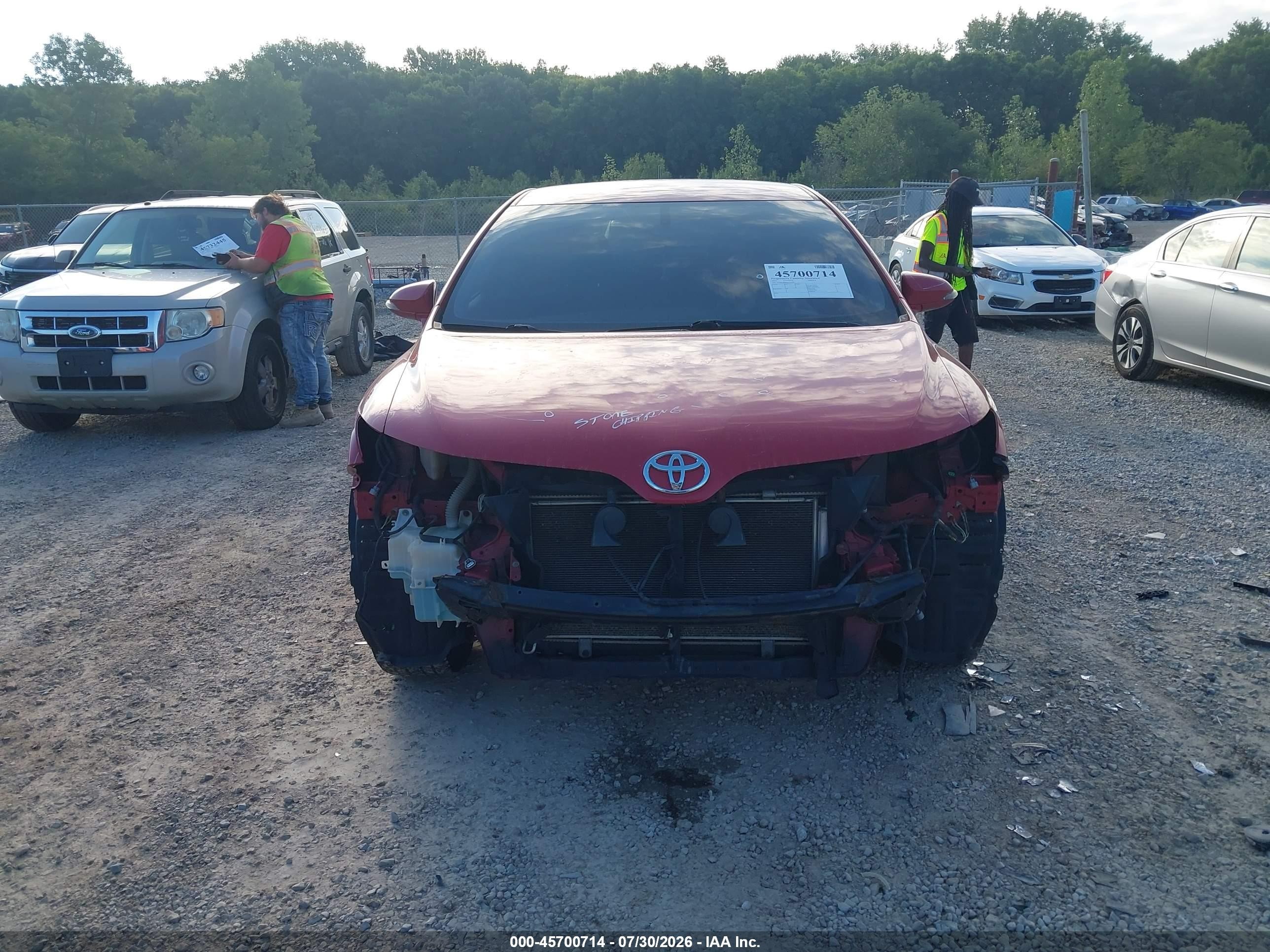 2013 Toyota Venza Le V6 Red vin: 4T3BK3BB0DU078380