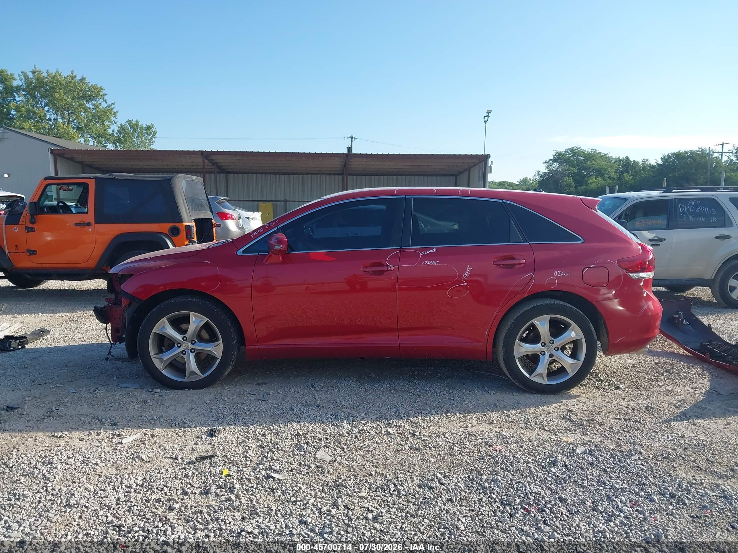 2013 Toyota Venza Le V6 Red vin: 4T3BK3BB0DU078380