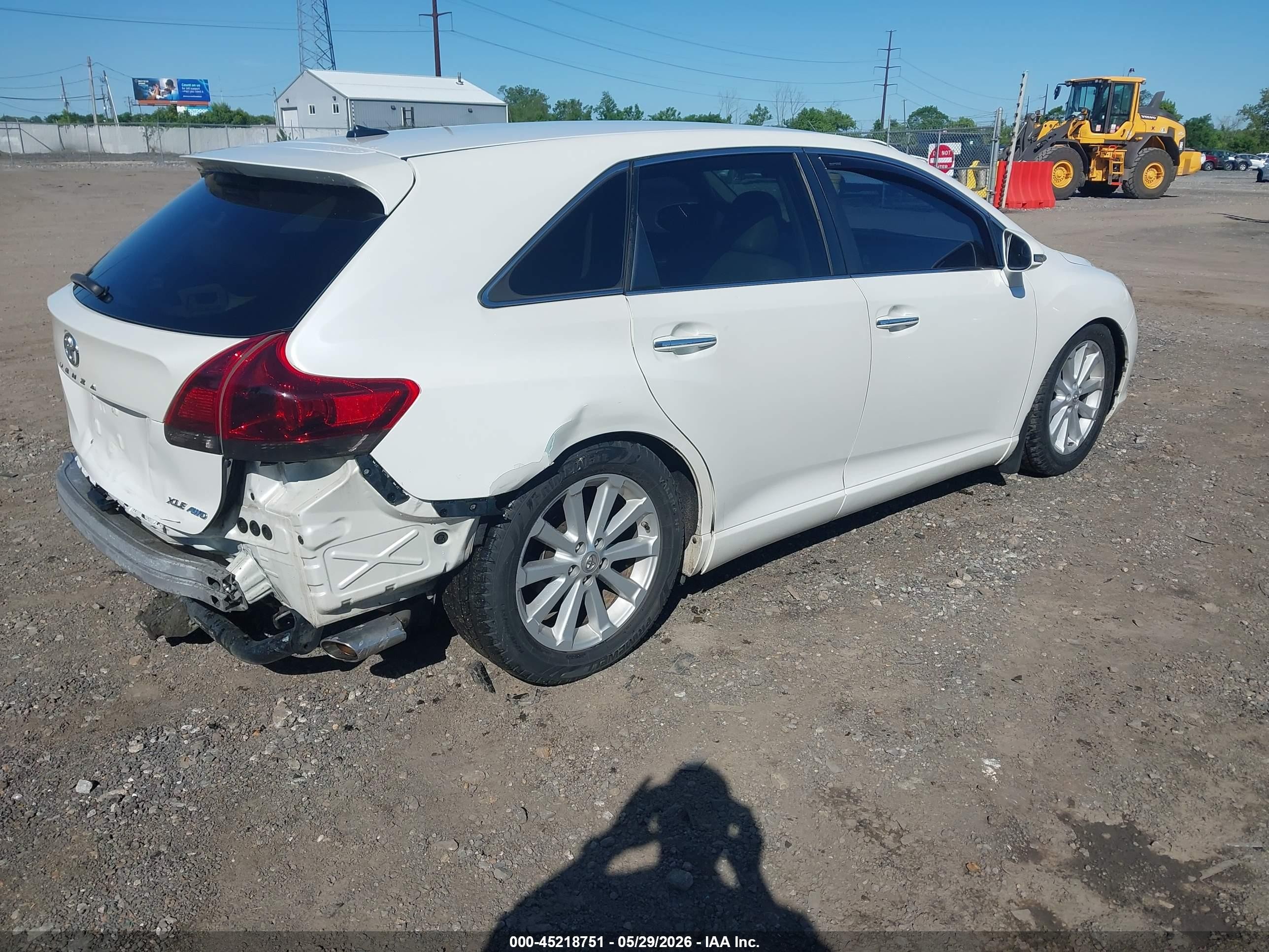 2014 Toyota Venza Xle V6 White vin: 4T3BK3BB0EU107927