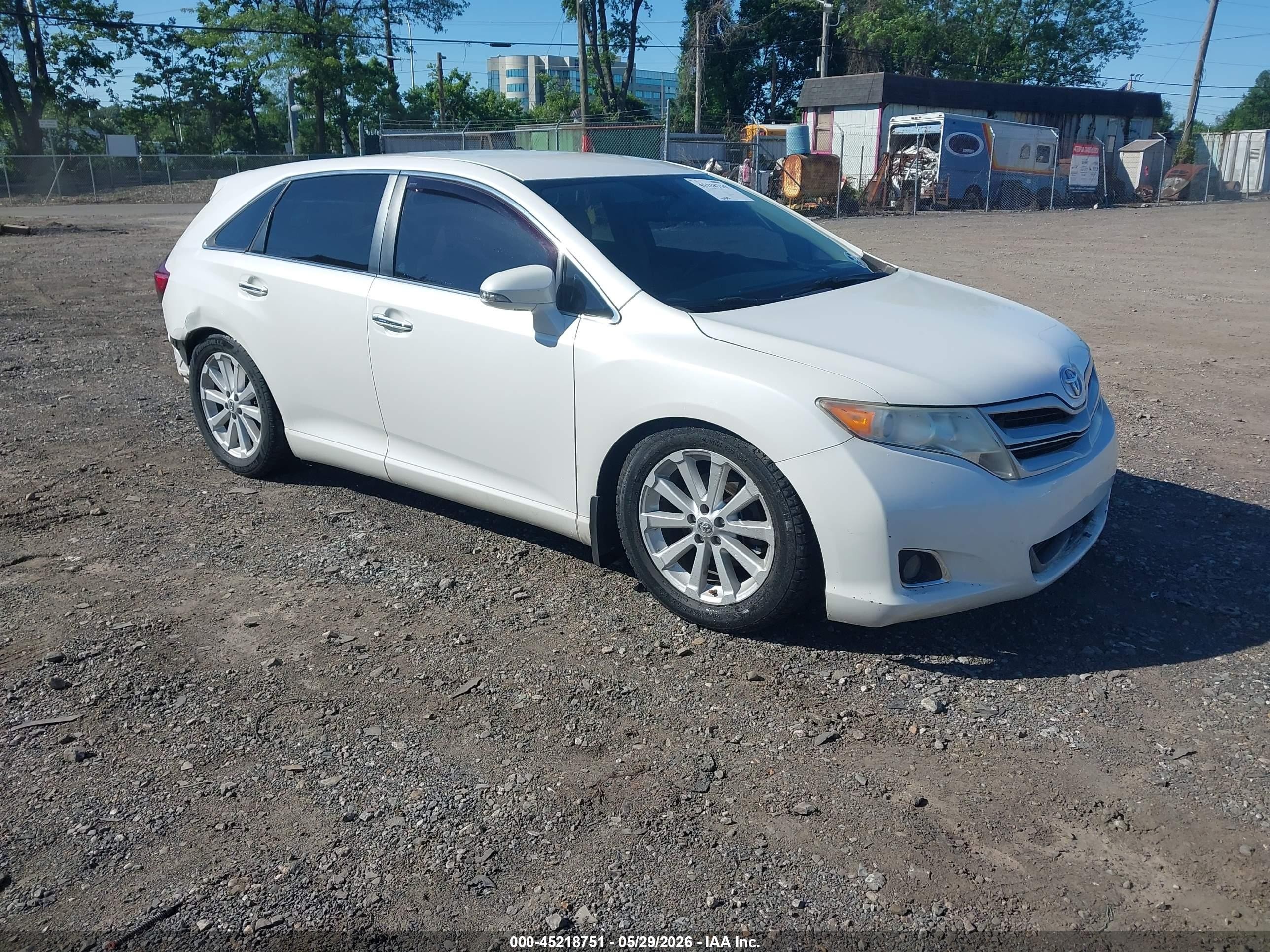 2014 Toyota Venza Xle V6 White vin: 4T3BK3BB0EU107927