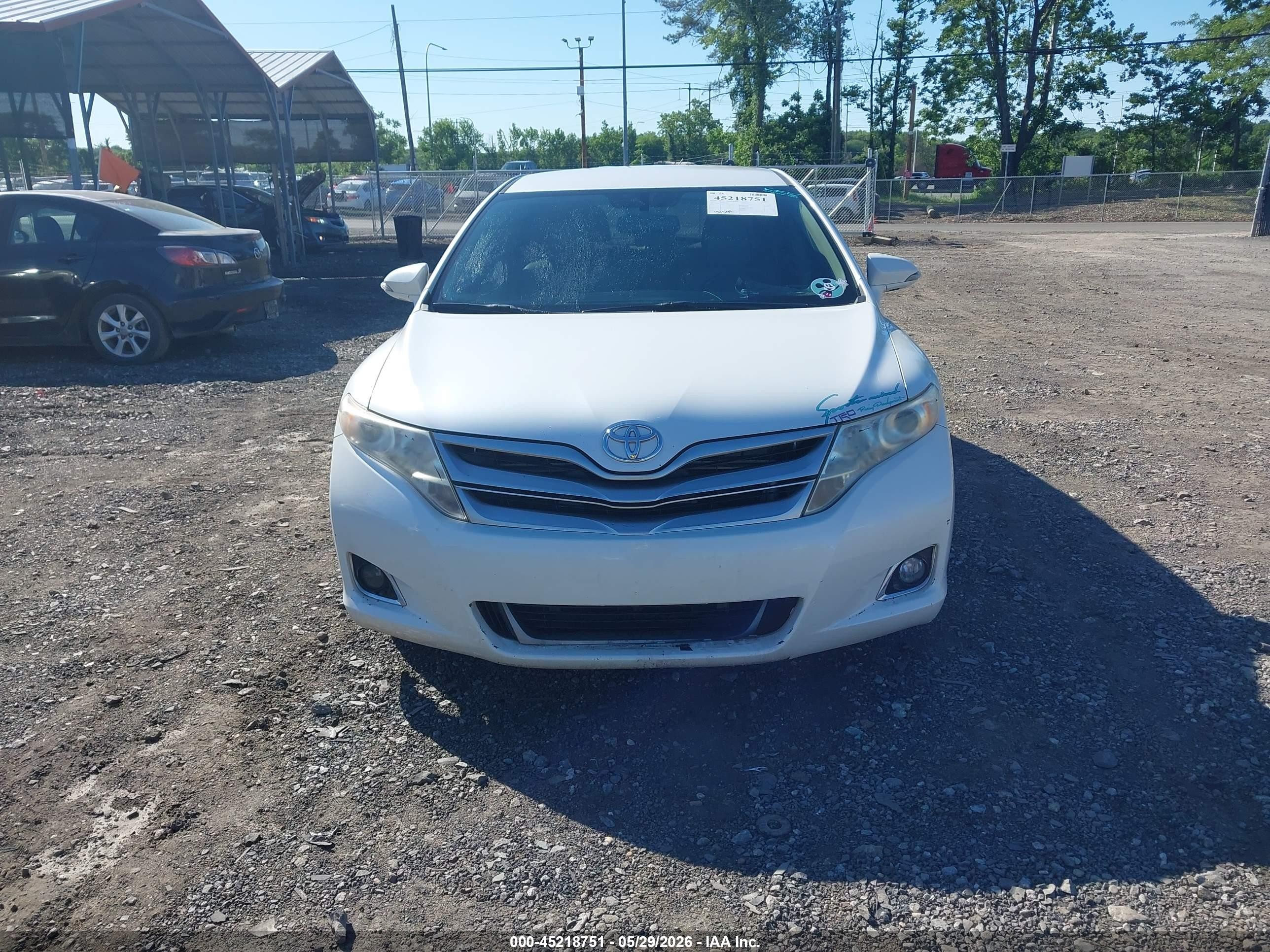 2014 Toyota Venza Xle V6 White vin: 4T3BK3BB0EU107927