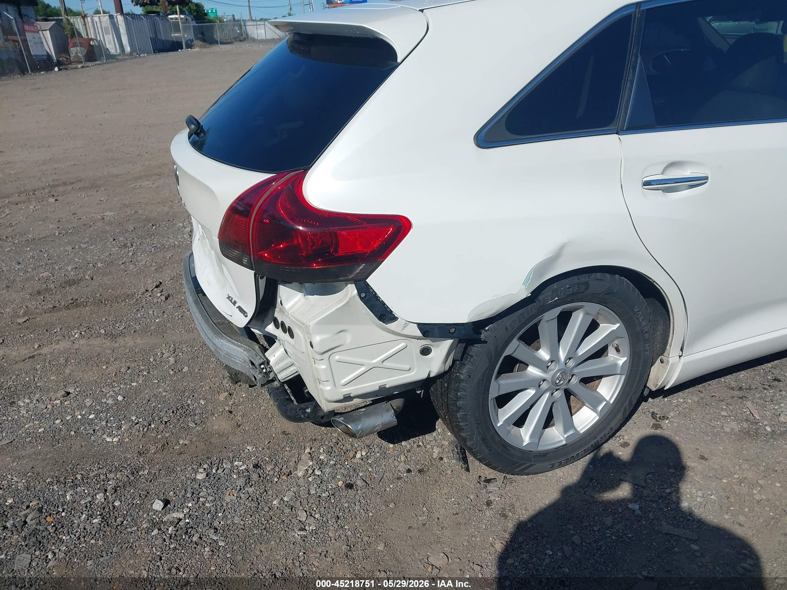 2014 Toyota Venza Xle V6 White vin: 4T3BK3BB0EU107927