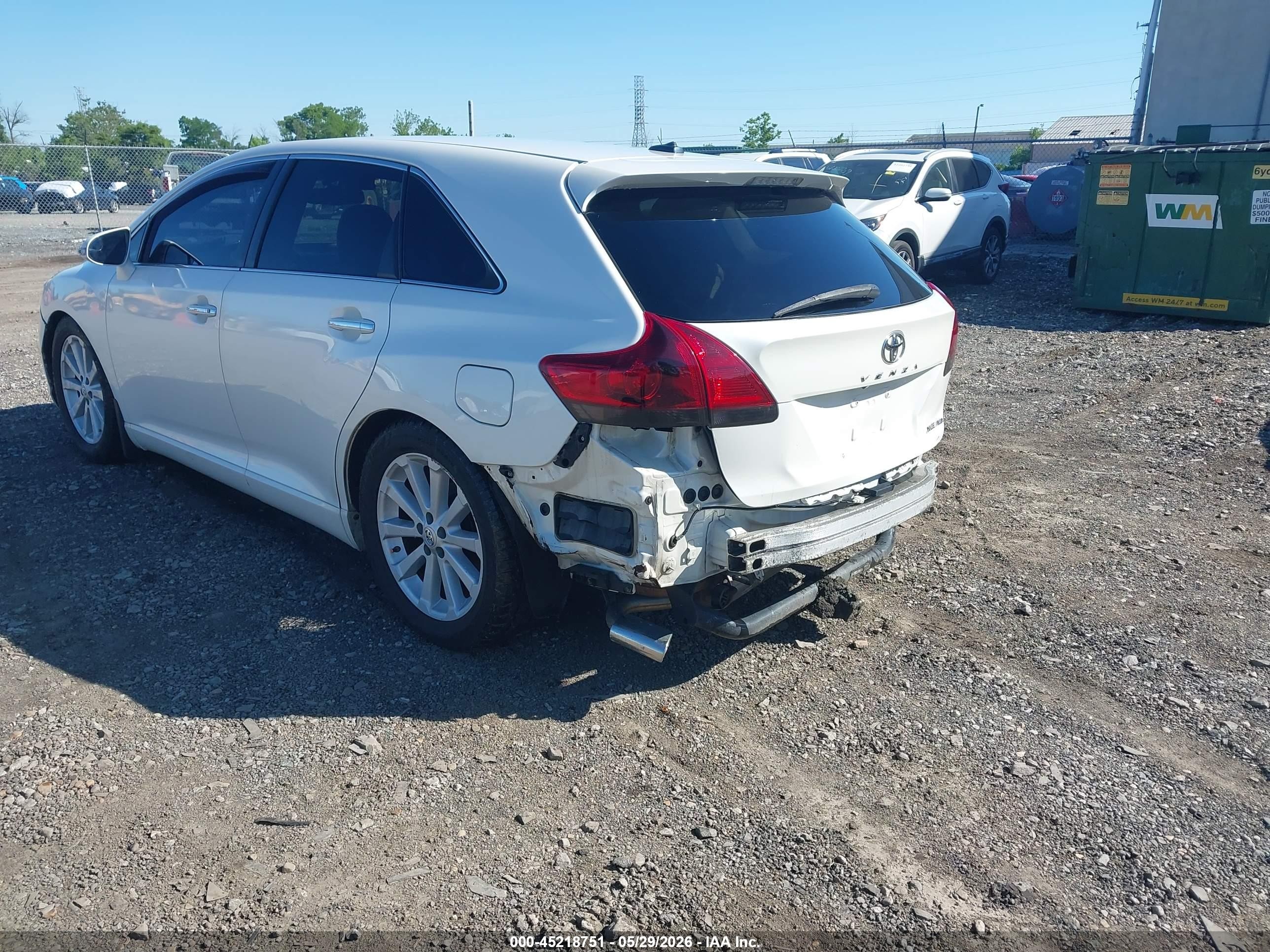 2014 Toyota Venza Xle V6 White vin: 4T3BK3BB0EU107927