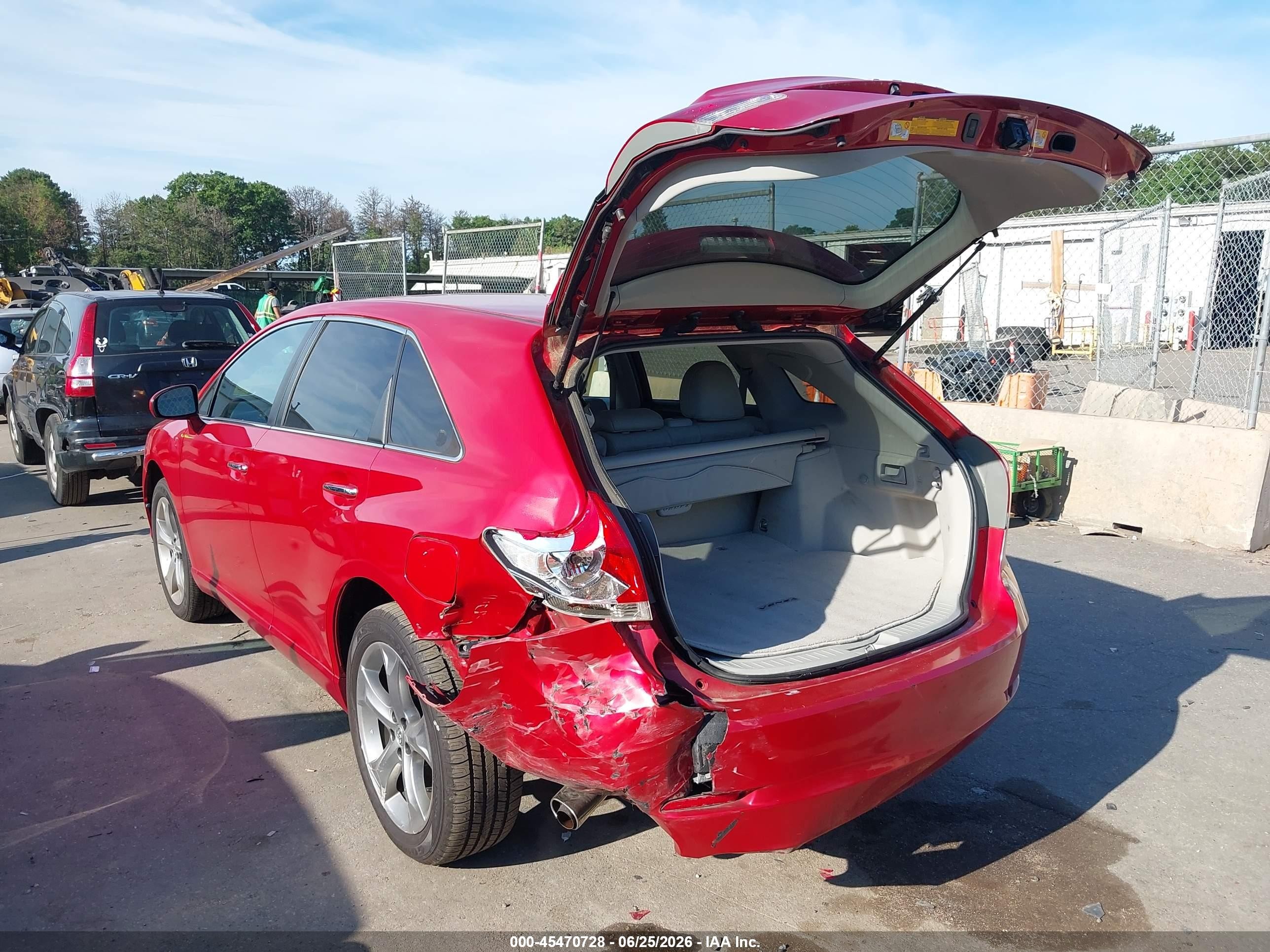 2011 Toyota Venza Base V6 Red vin: 4T3BK3BB1BU059964