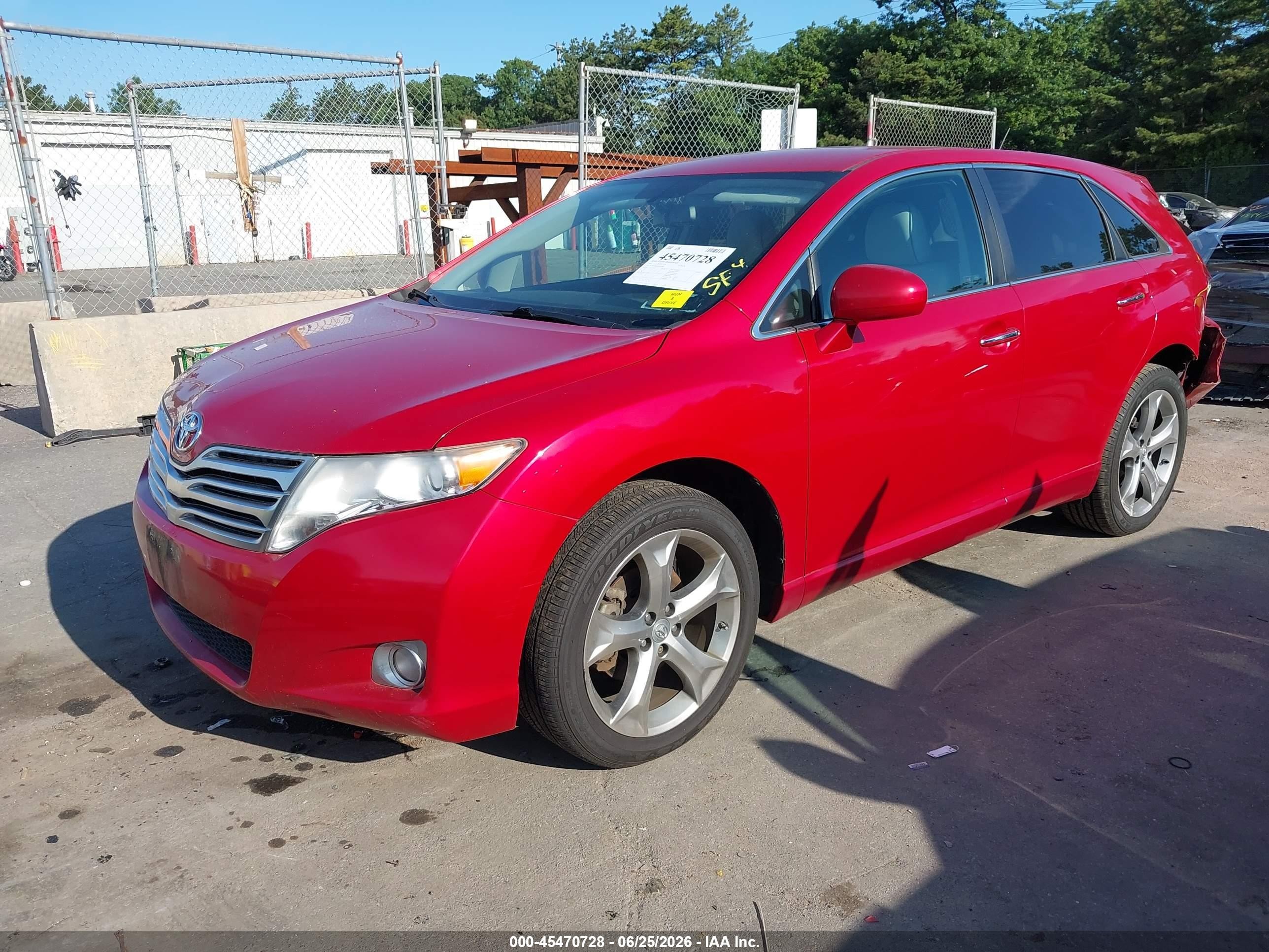 2011 Toyota Venza Base V6 Red vin: 4T3BK3BB1BU059964