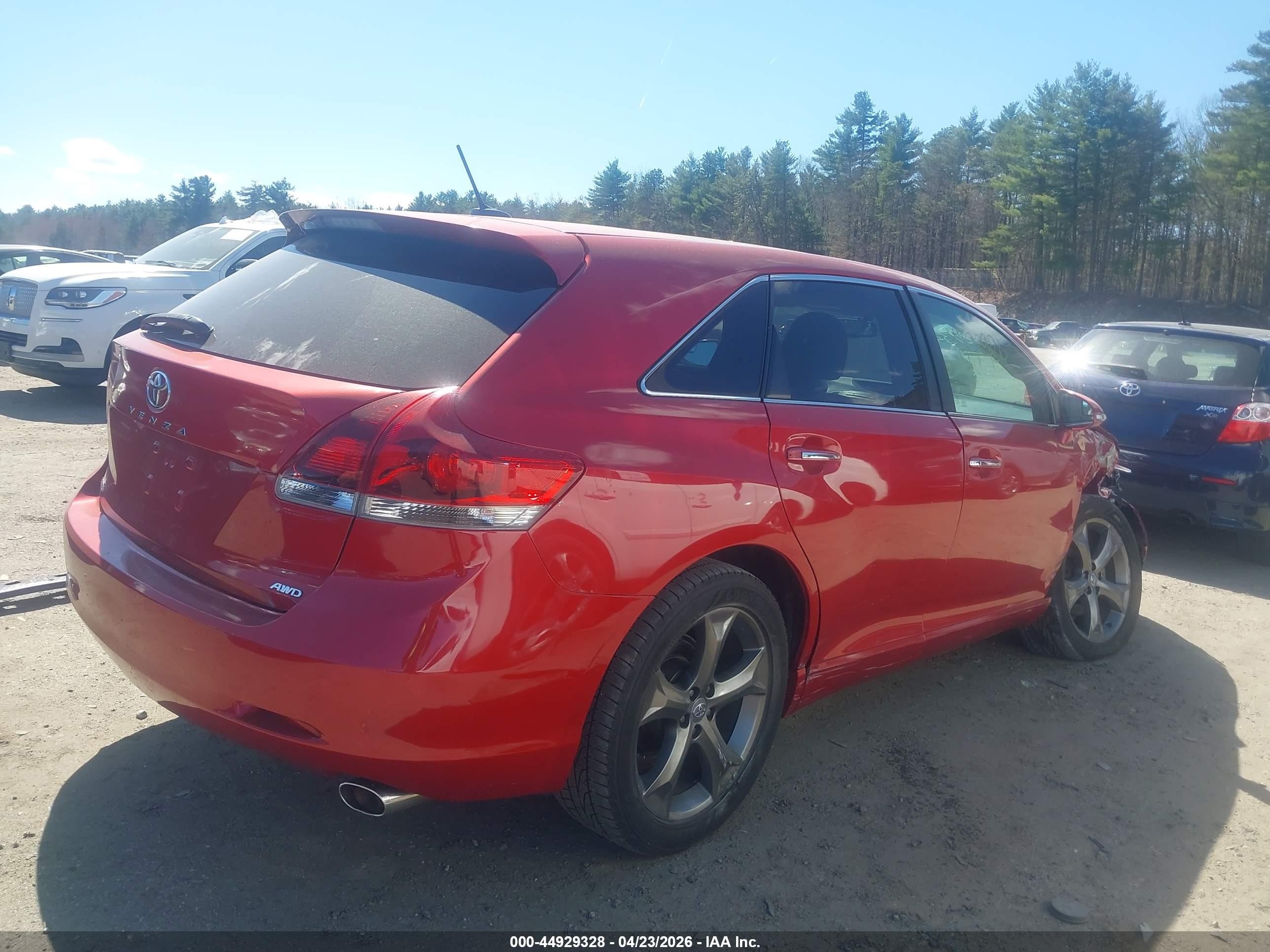 2013 Toyota Venza Limited V6 Red vin: 4T3BK3BB2DU078414