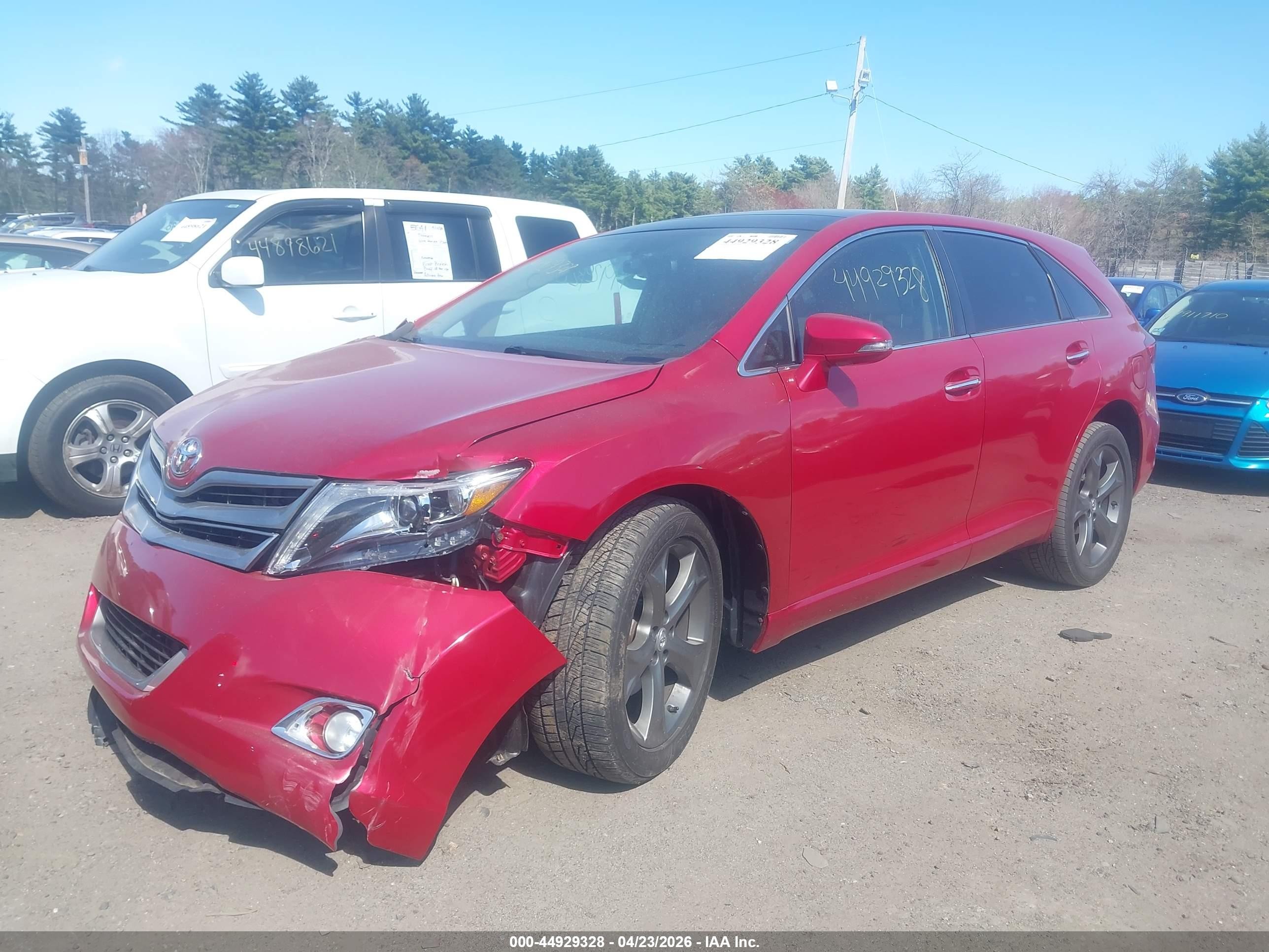 2013 Toyota Venza Limited V6 Red vin: 4T3BK3BB2DU078414