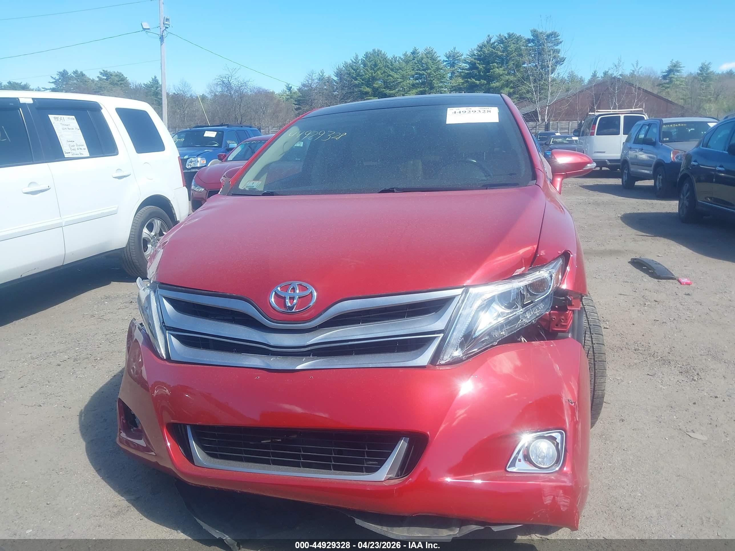 2013 Toyota Venza Limited V6 Red vin: 4T3BK3BB2DU078414