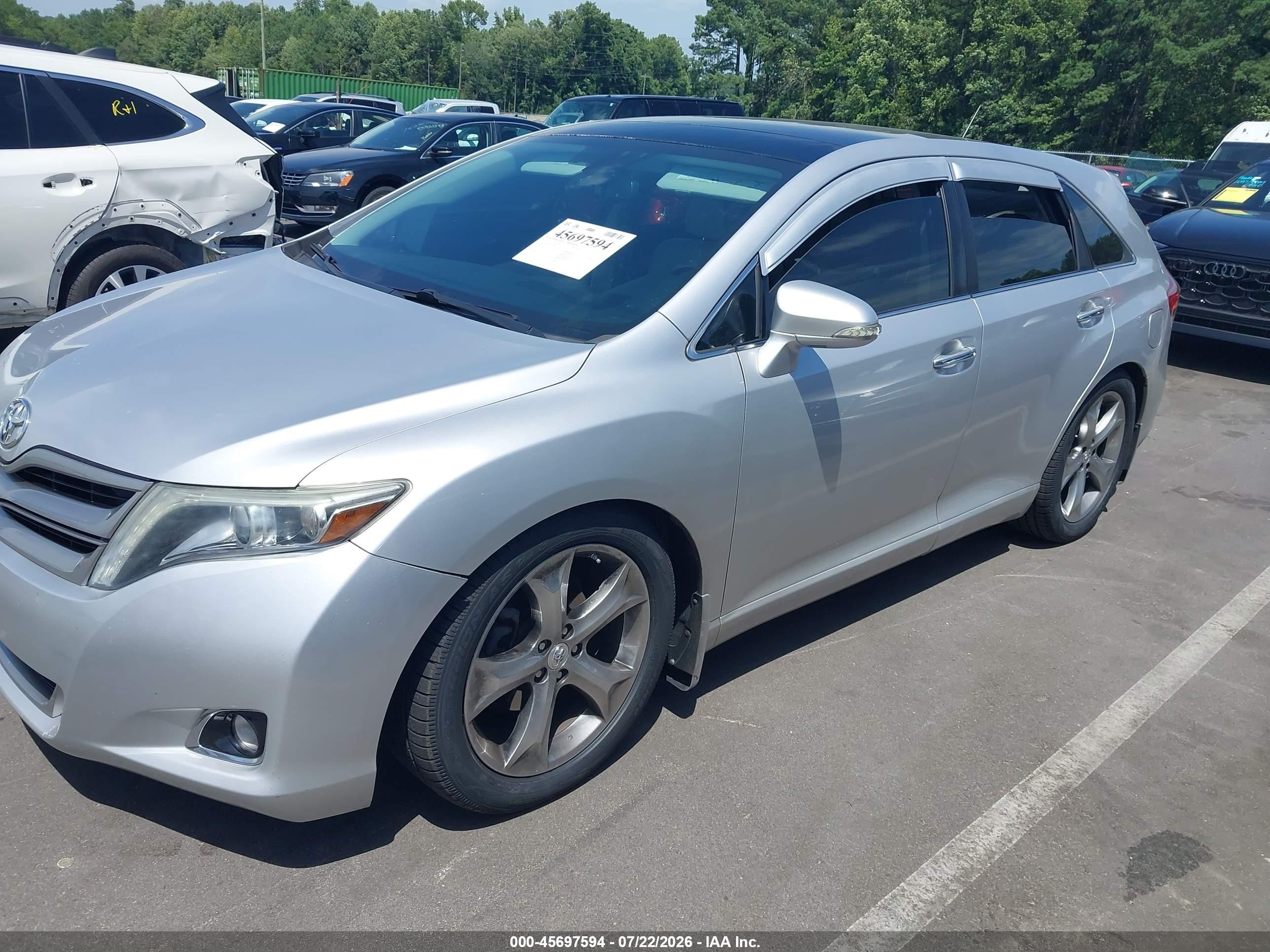 2013 Toyota Venza Limited V6 Silver vin: 4T3BK3BB2DU081362