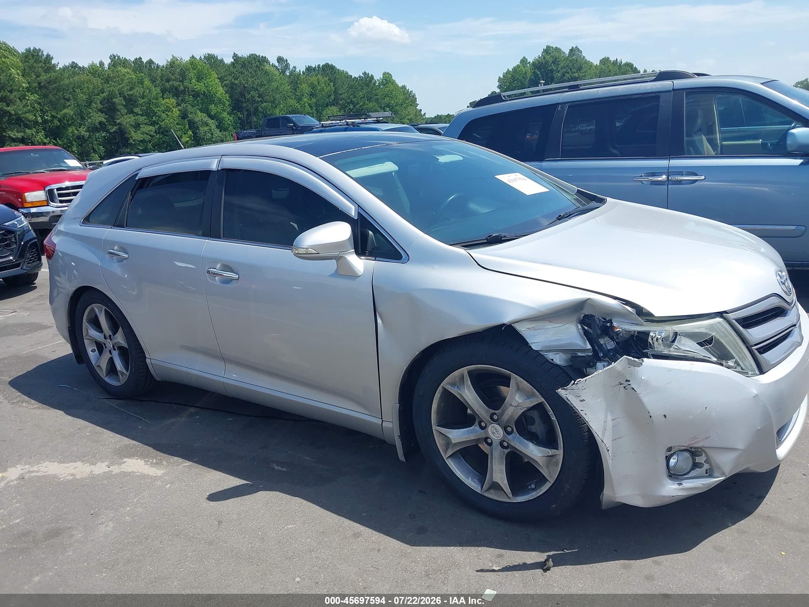 2013 Toyota Venza Limited V6 Silver vin: 4T3BK3BB2DU081362