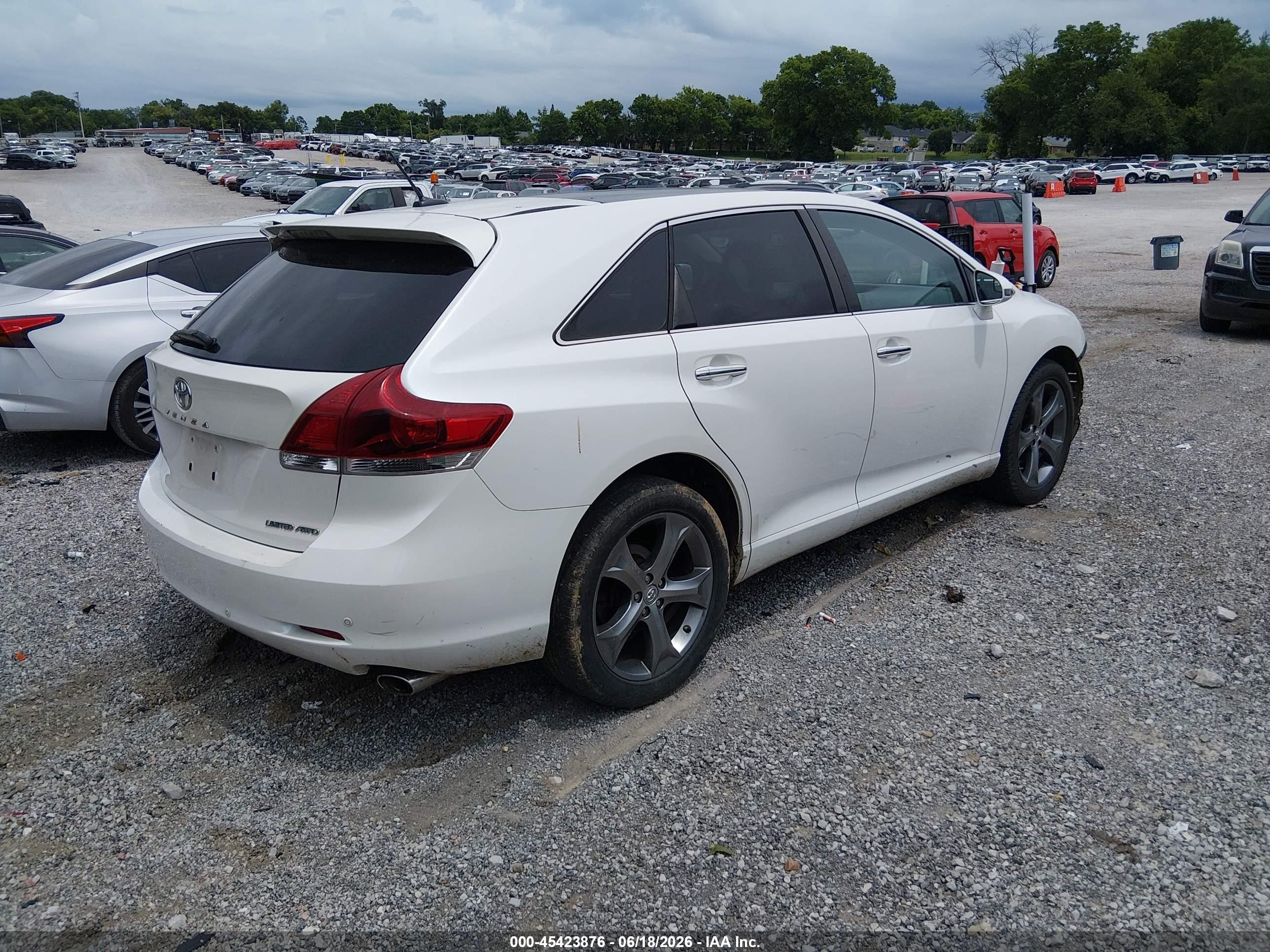 2014 Toyota Venza Limited V6 White vin: 4T3BK3BB2EU103233