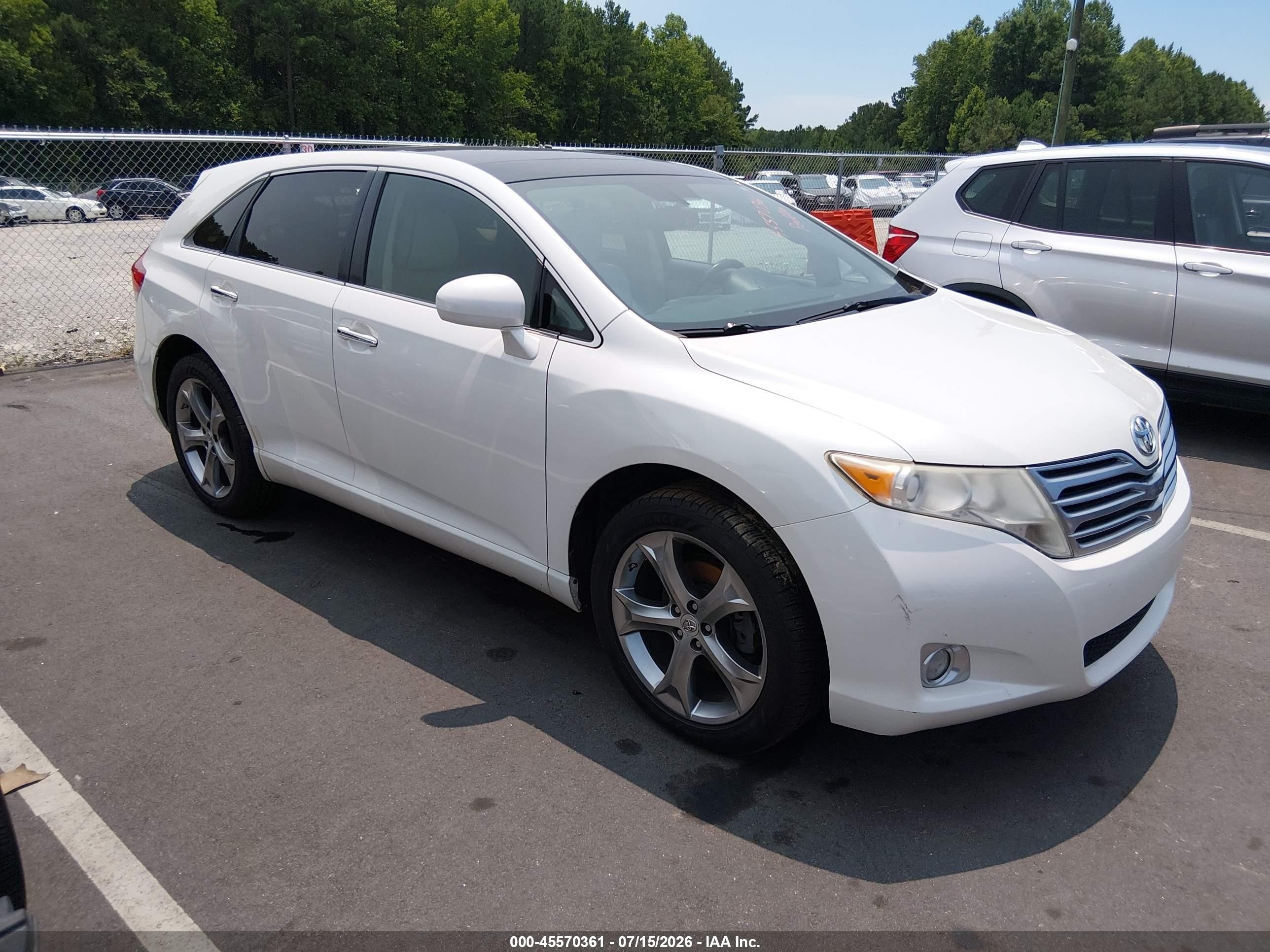 2010 Toyota Venza Base V6 White vin: 4T3BK3BB3AU030643