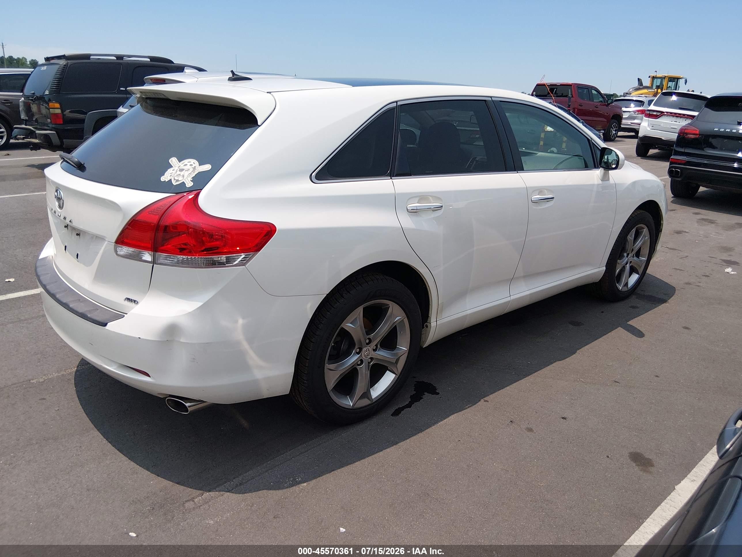 2010 Toyota Venza Base V6 White vin: 4T3BK3BB3AU030643