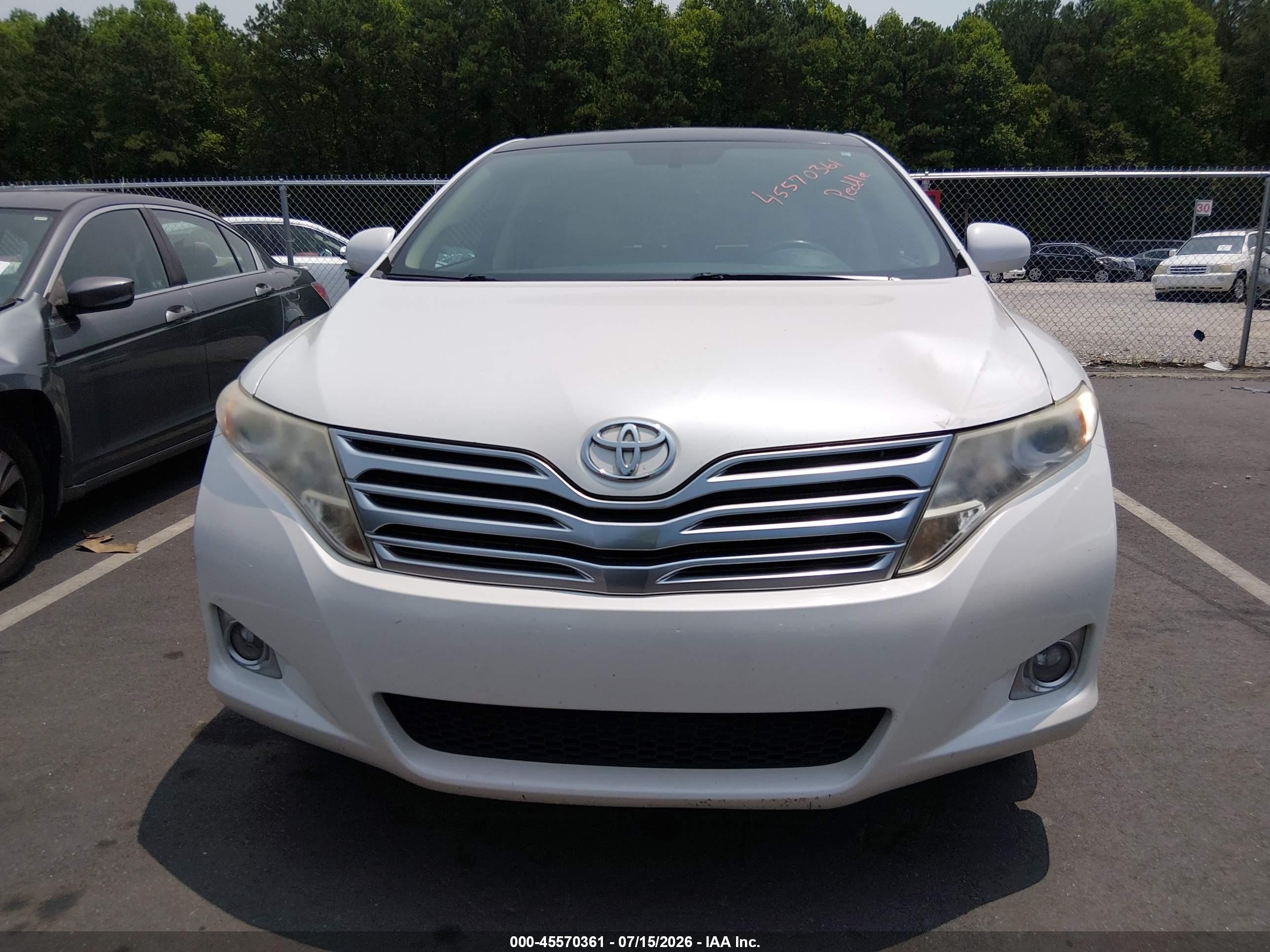 2010 Toyota Venza Base V6 White vin: 4T3BK3BB3AU030643