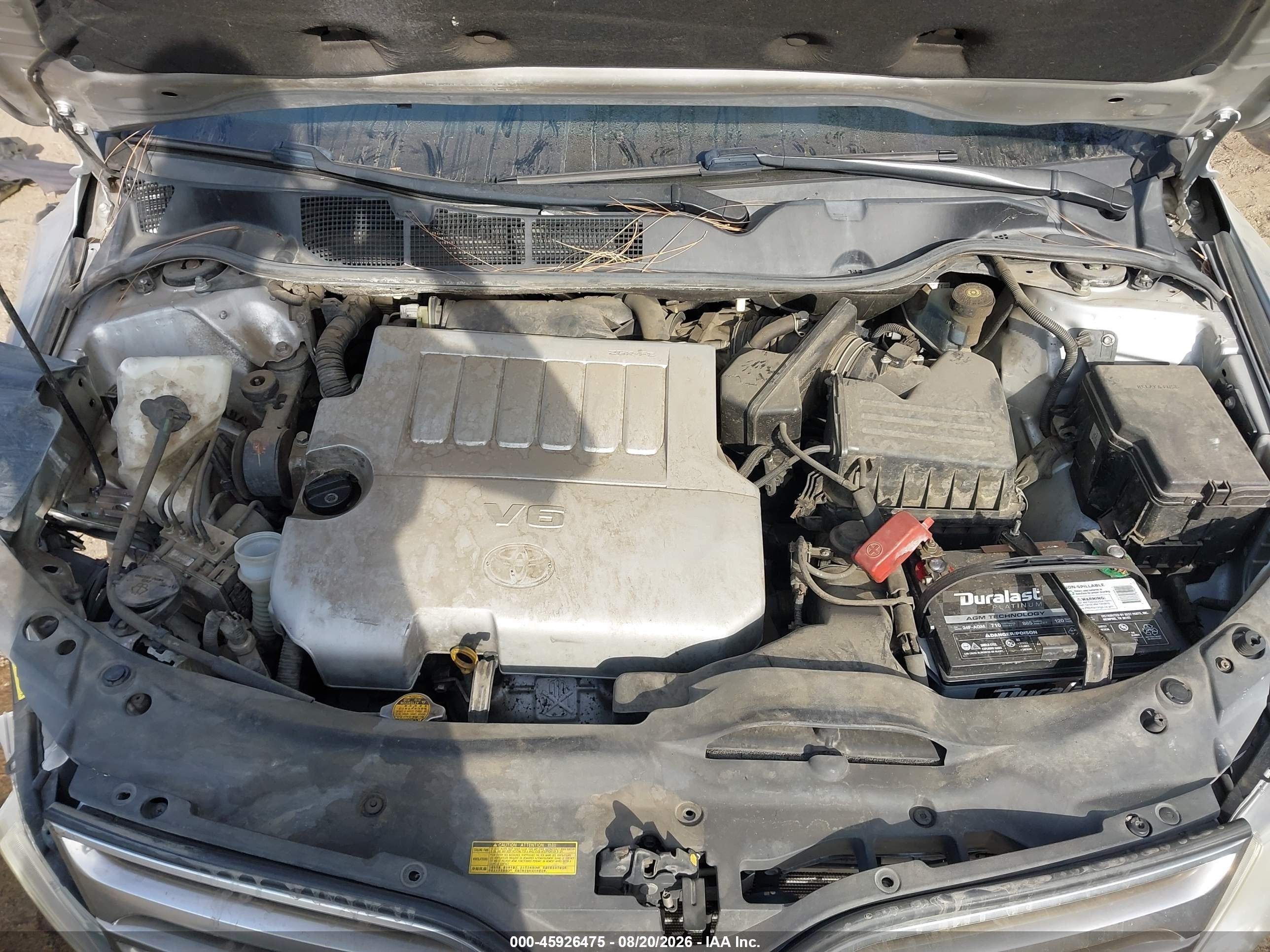 2010 Toyota Venza Base V6 Silver vin: 4T3BK3BB3AU033266