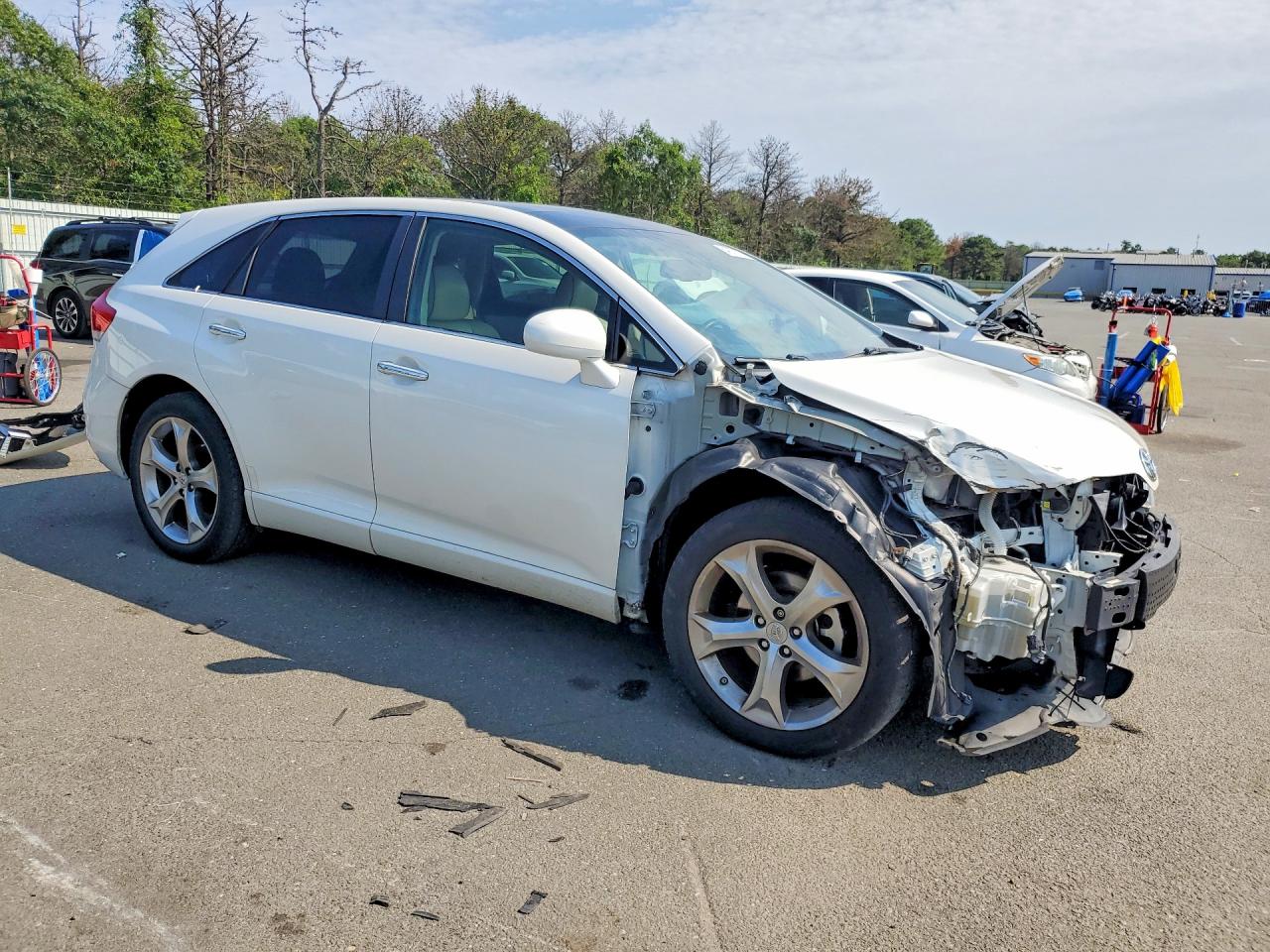 2011 Toyota Venza Awd V6 White vin: 4T3BK3BB3BU048805