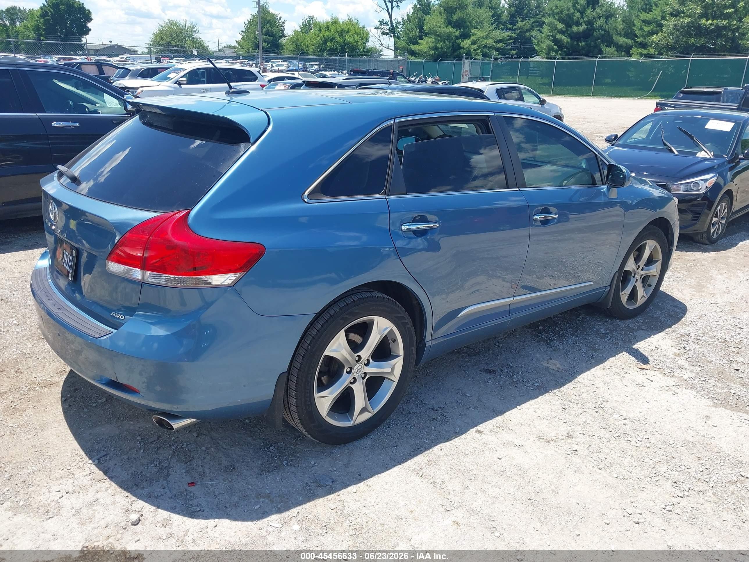 2011 Toyota Venza Base V6 Blue vin: 4T3BK3BB3BU057116