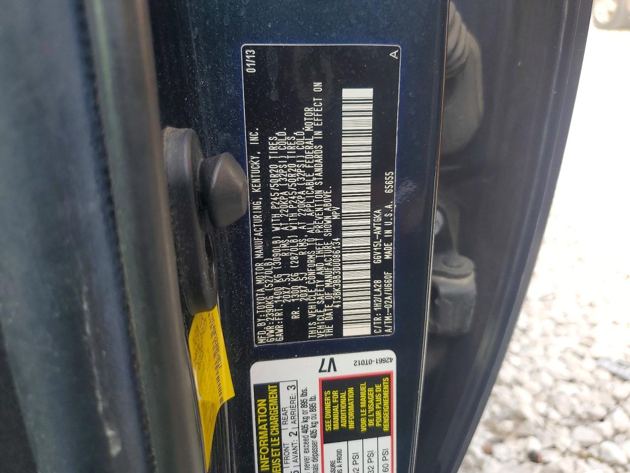 2013 Toyota Venza Limited Black vin: 4T3BK3BB3DU086134