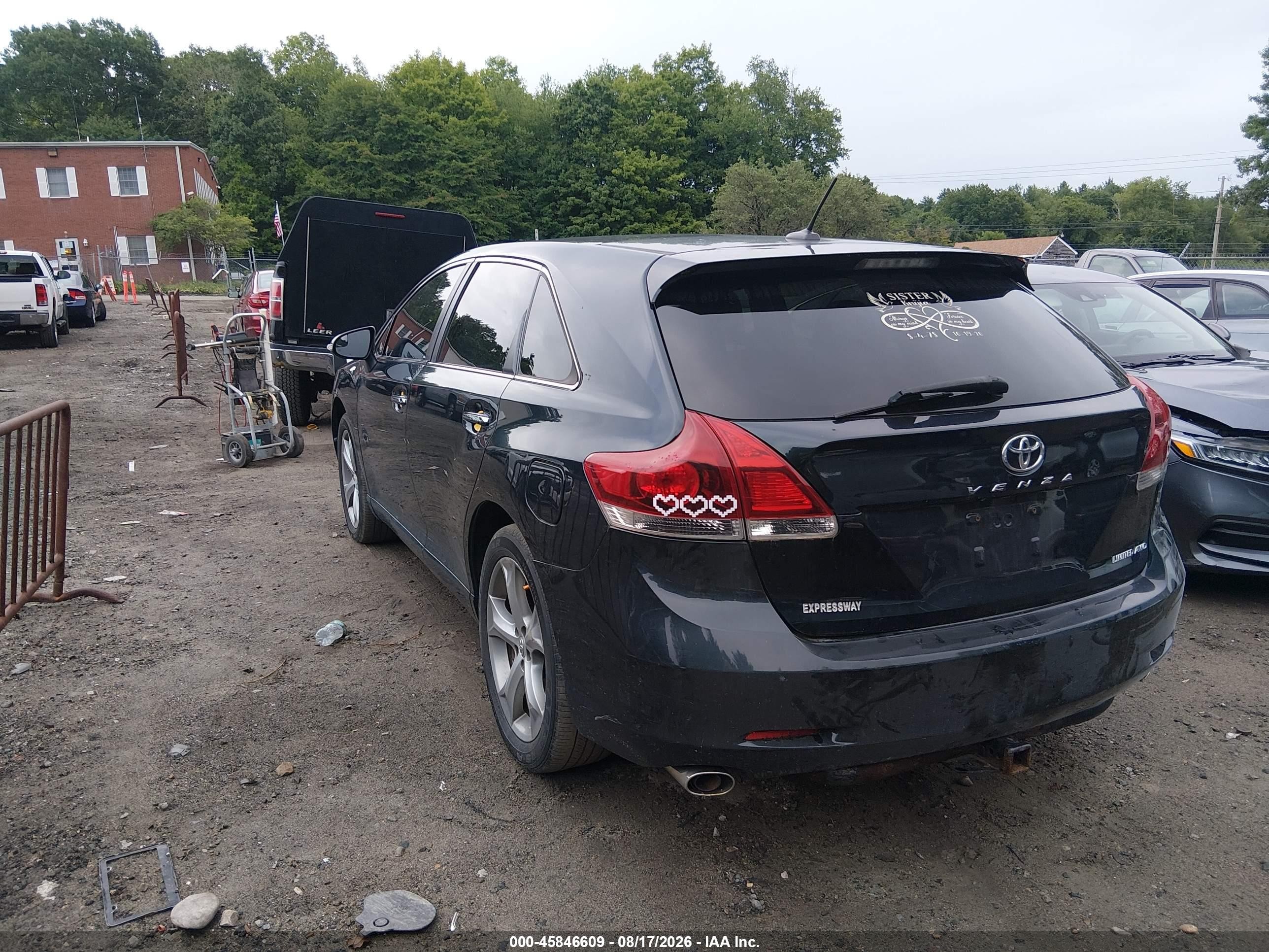 2013 Toyota Venza Limited V6 Black vin: 4T3BK3BB3DU086344
