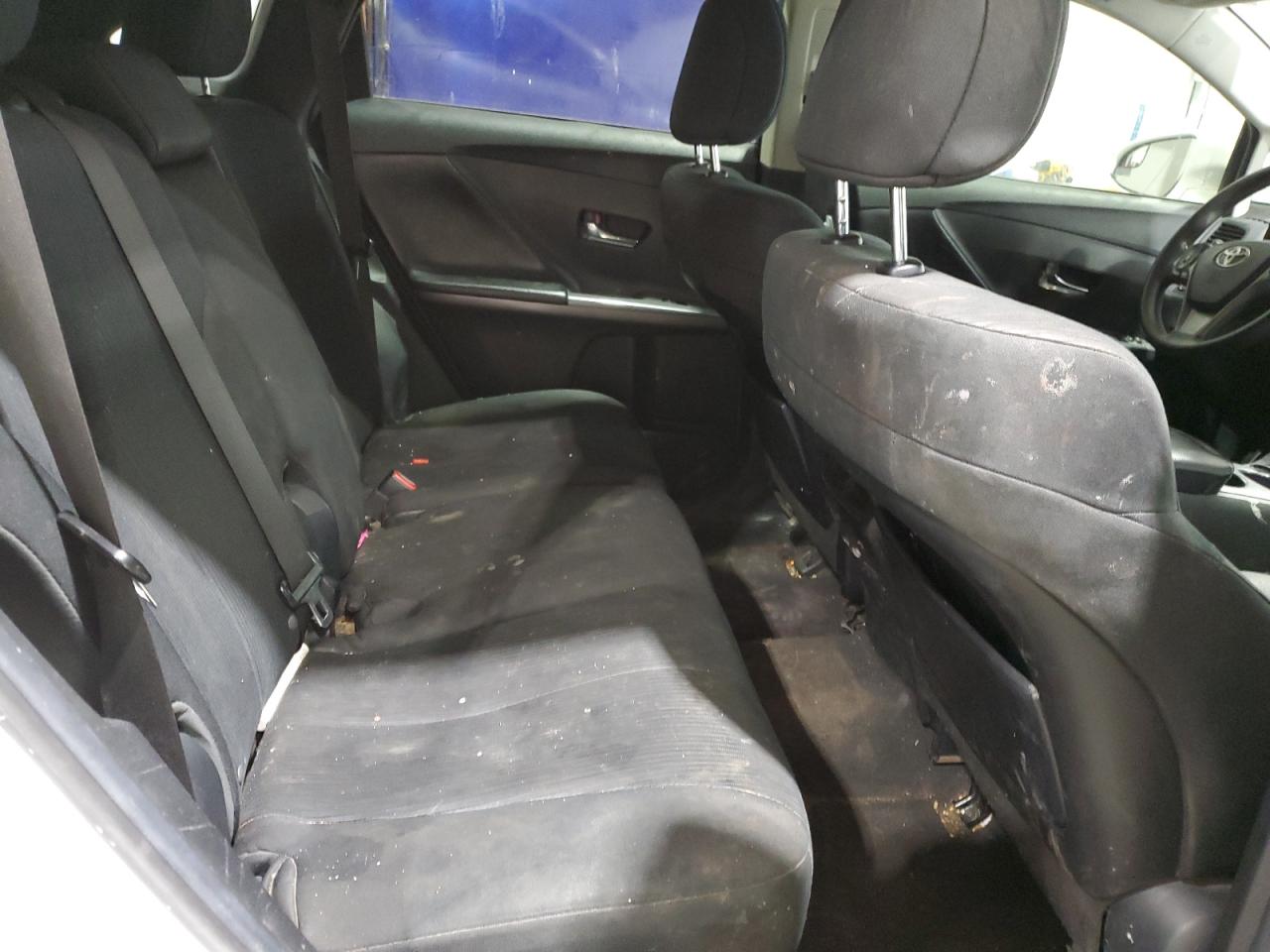 2013 Toyota Venza Le White vin: 4T3BK3BB3DU087932 Damage: Right Rear Seat Cushion, Stained, Permanent