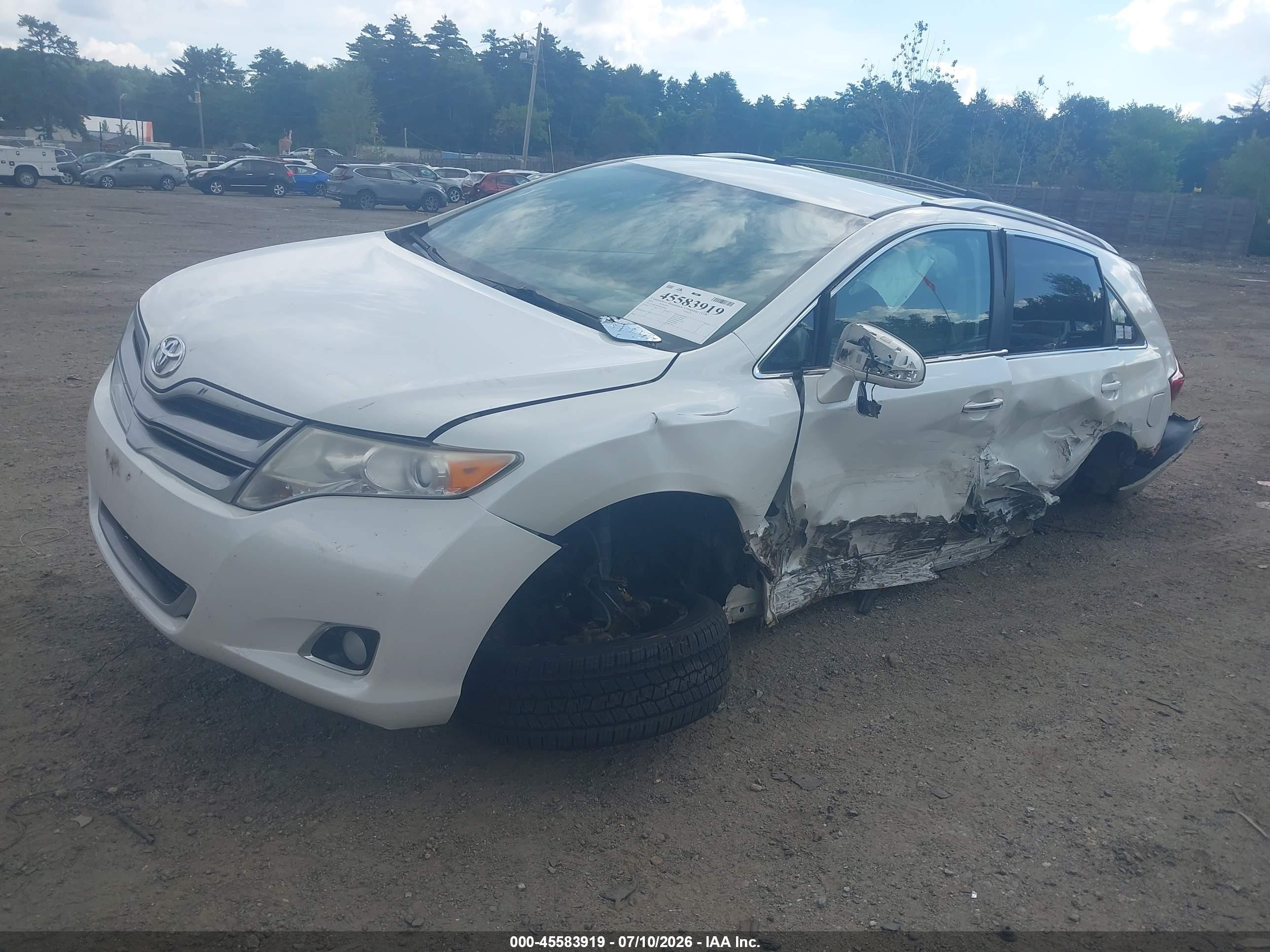 2013 Toyota Venza Xle V6 White vin: 4T3BK3BB3DU091866