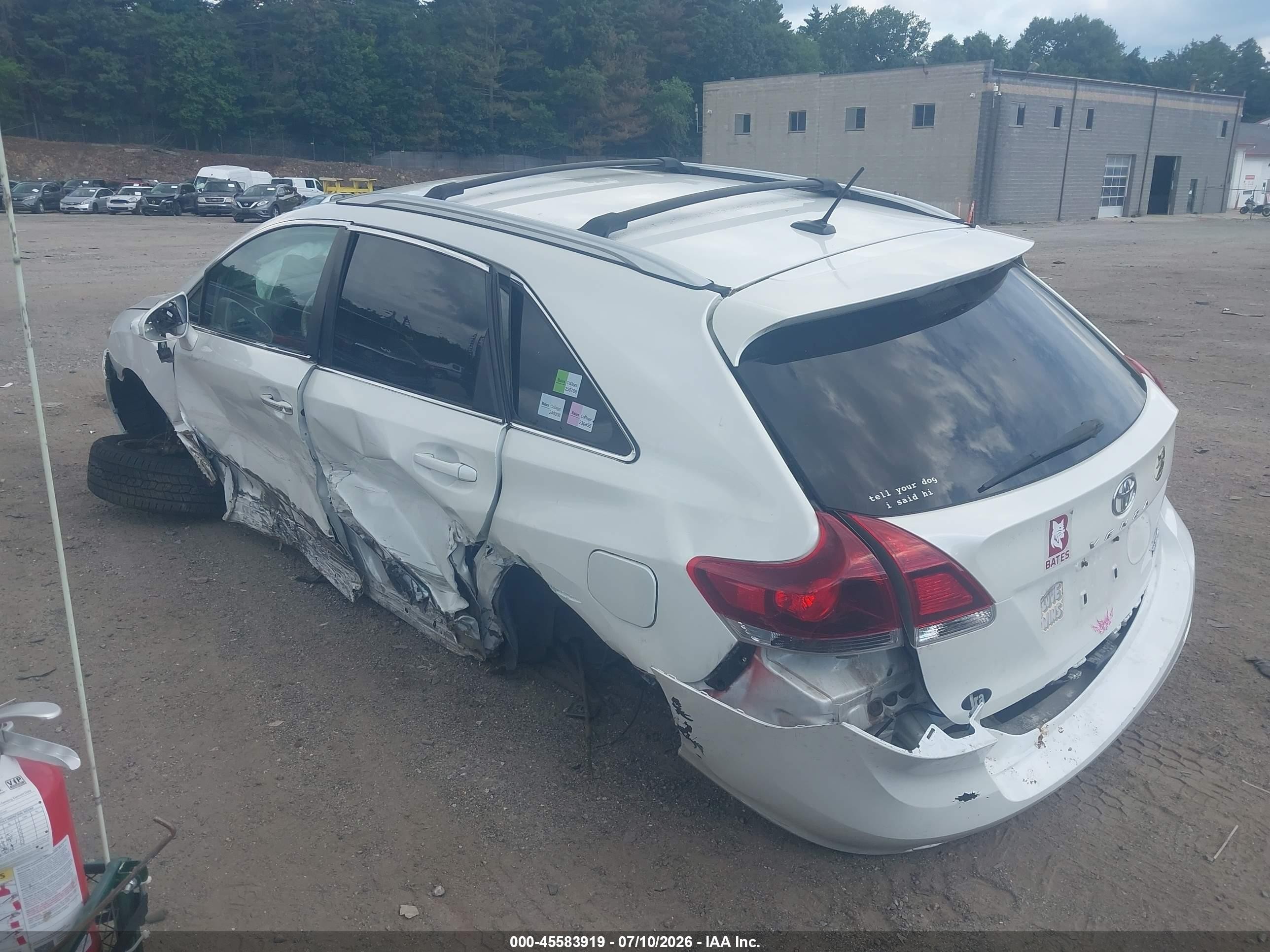 2013 Toyota Venza Xle V6 White vin: 4T3BK3BB3DU091866