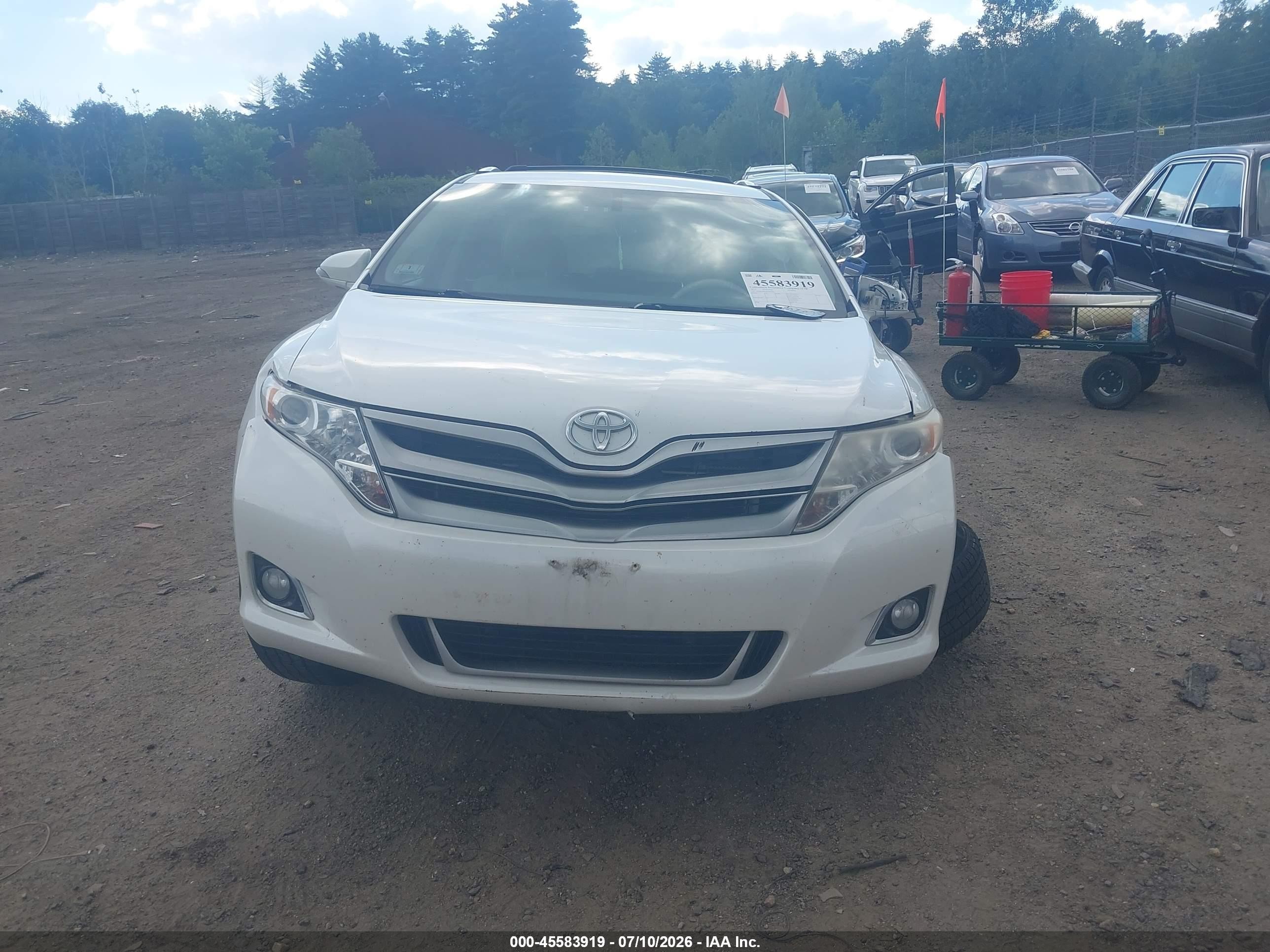 2013 Toyota Venza Xle V6 White vin: 4T3BK3BB3DU091866