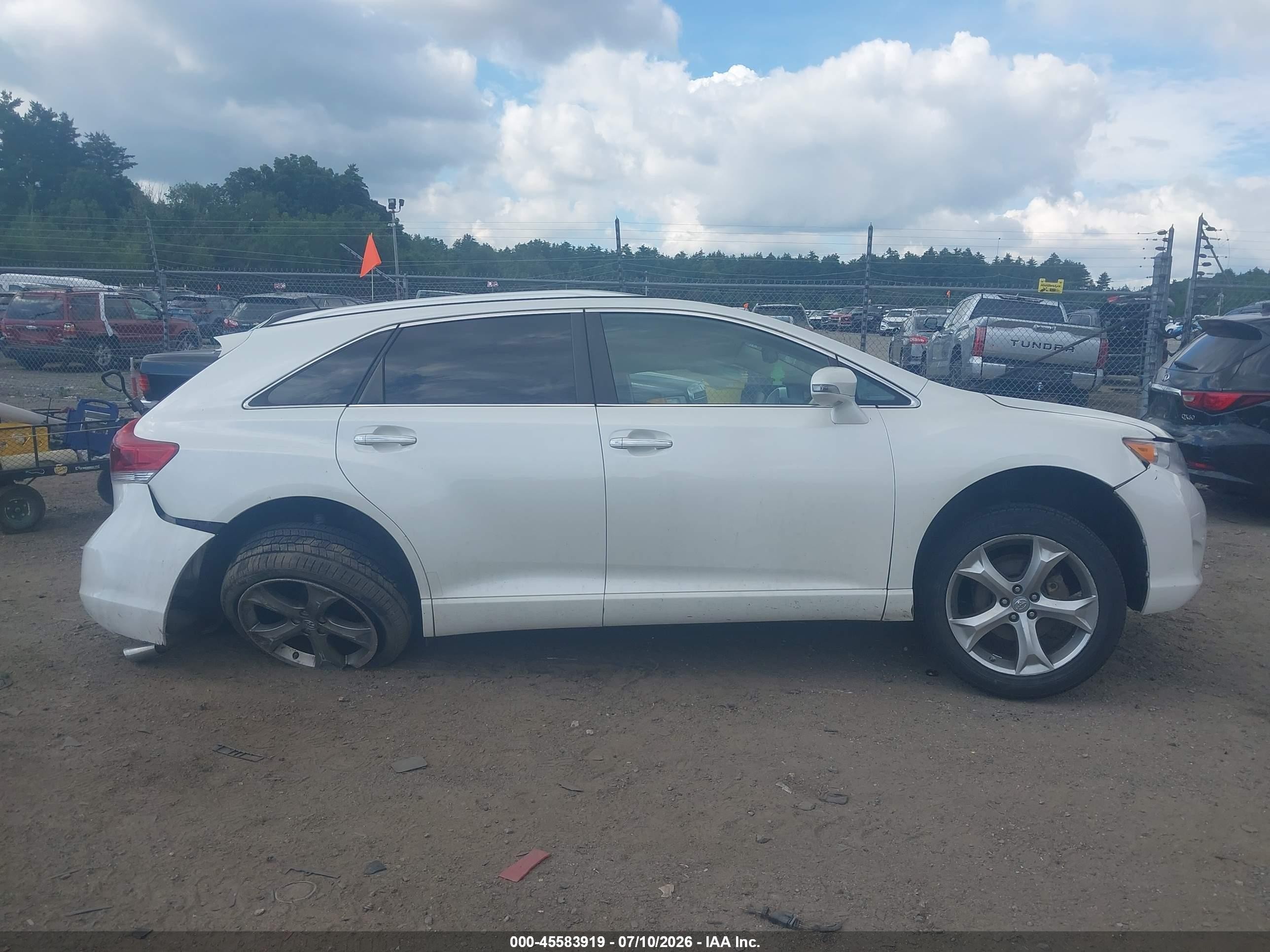 2013 Toyota Venza Xle V6 White vin: 4T3BK3BB3DU091866