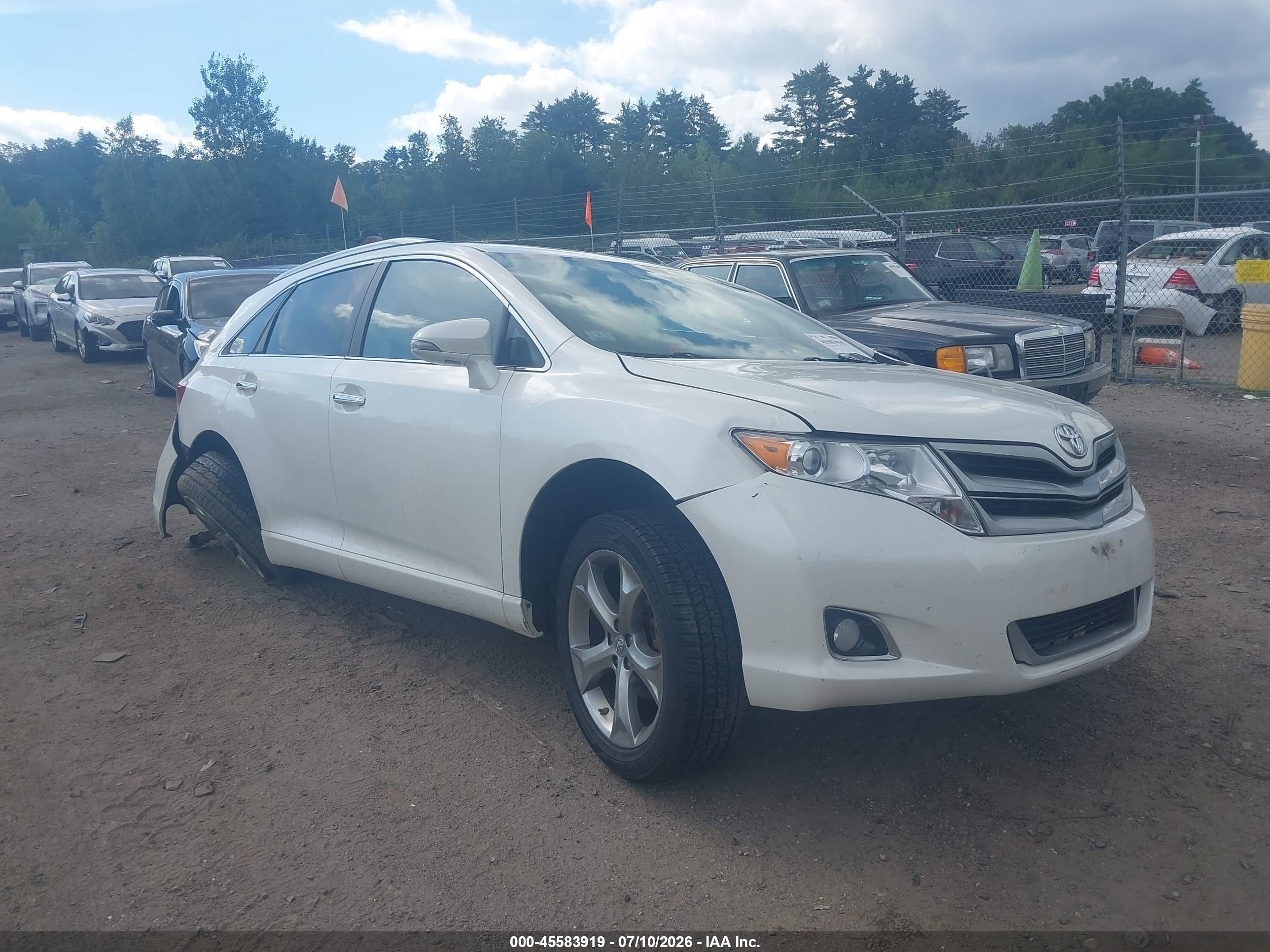2013 Toyota Venza Xle V6 White vin: 4T3BK3BB3DU091866