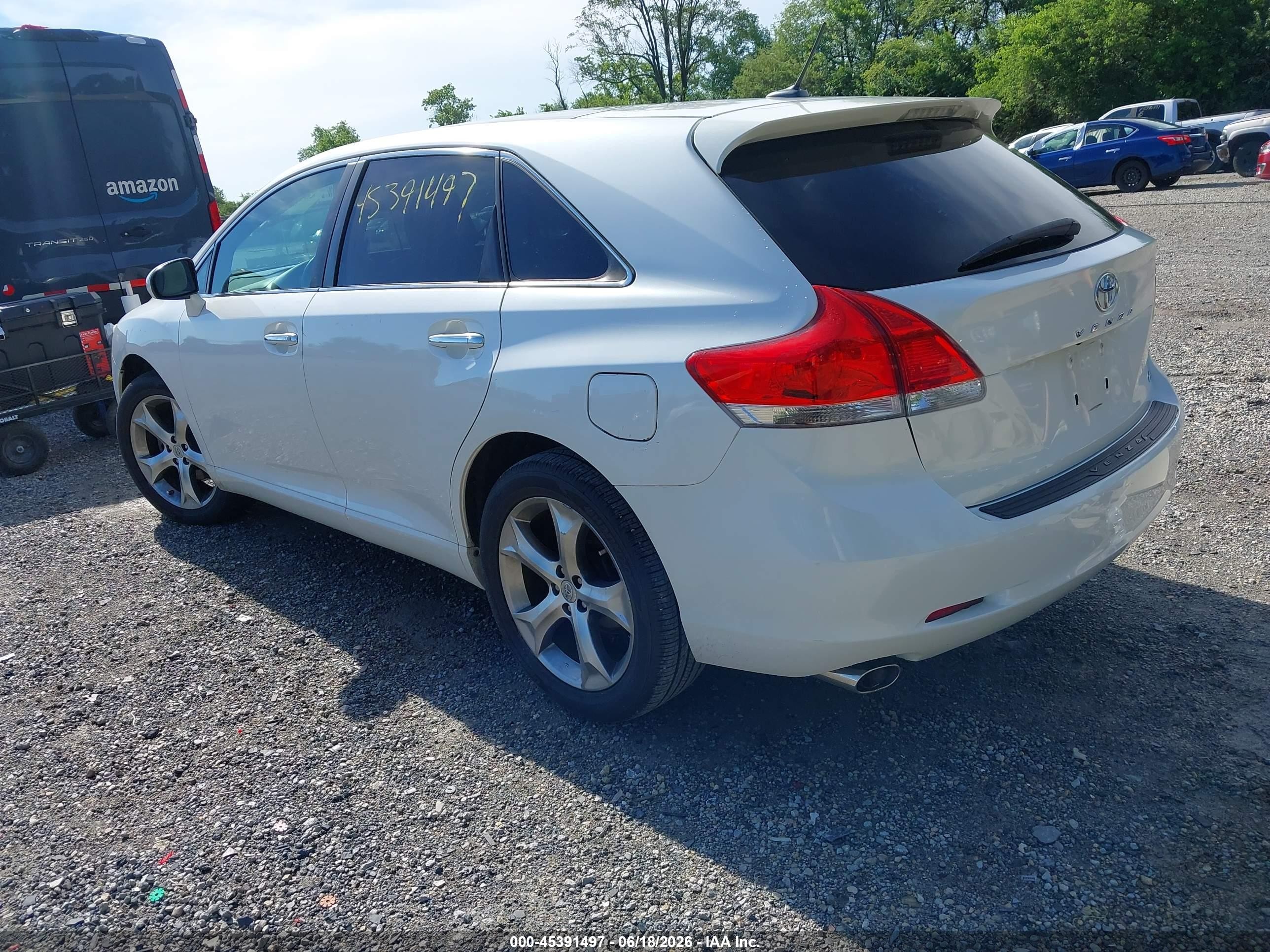 2011 Toyota Venza Base V6 White vin: 4T3BK3BB4BU051597