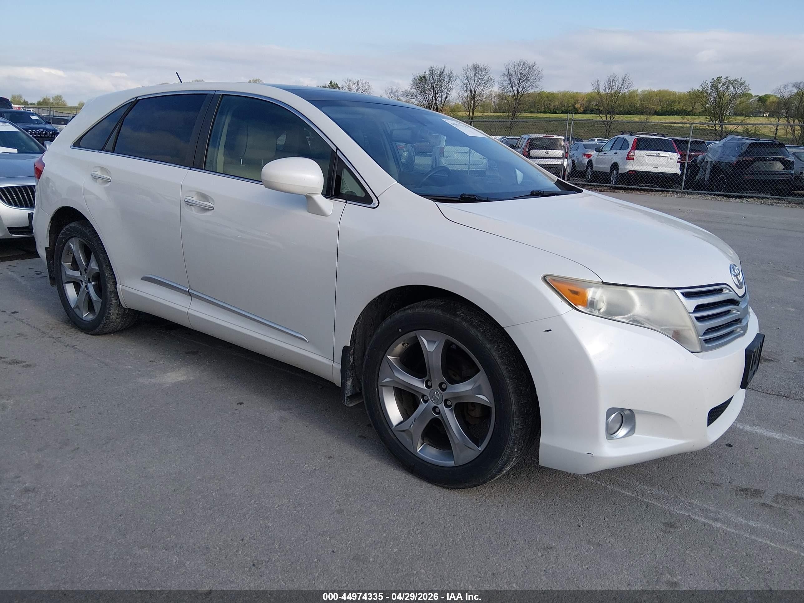 2011 Toyota Venza Base V6 White vin: 4T3BK3BB4BU051941