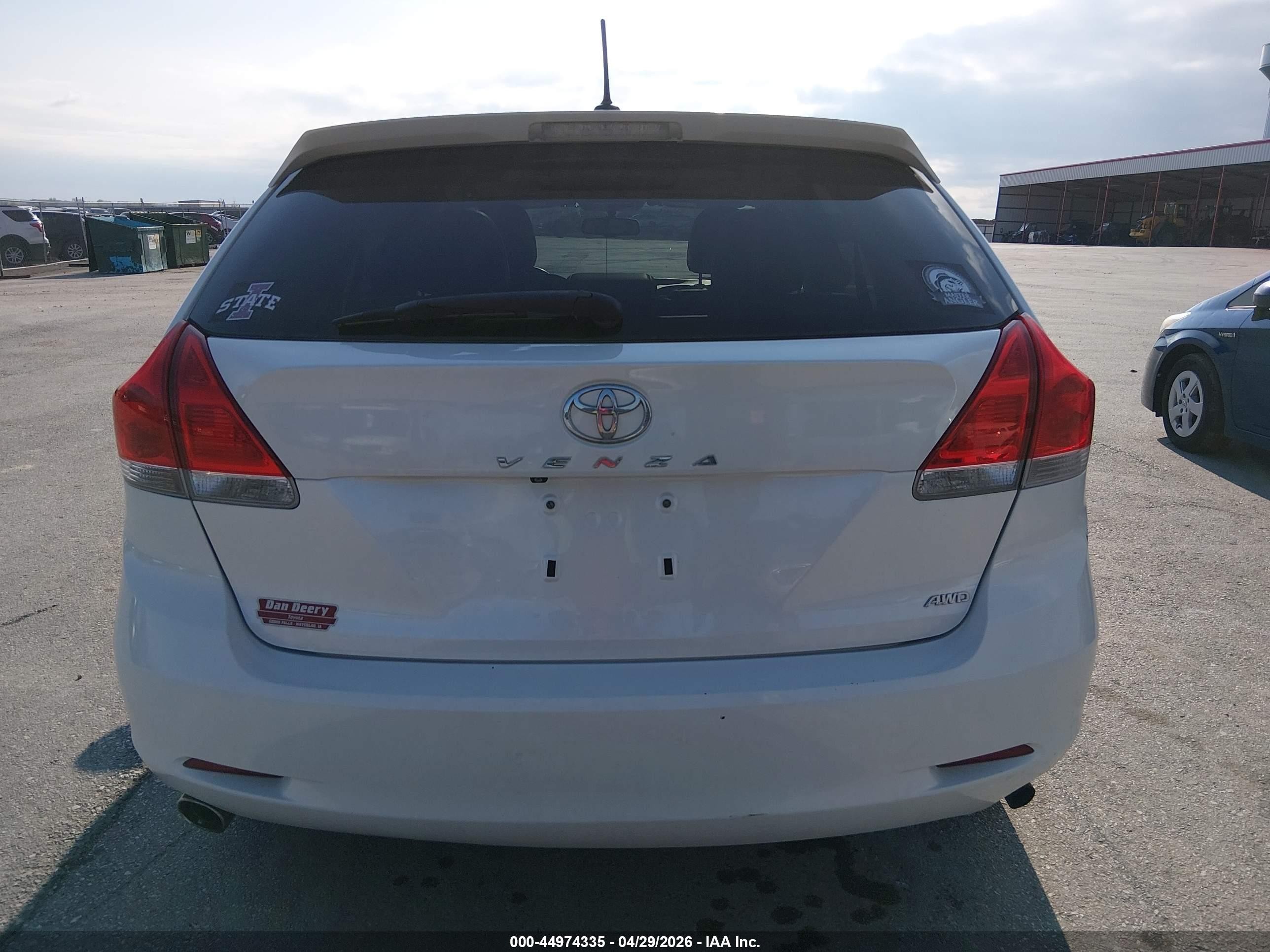 2011 Toyota Venza Base V6 White vin: 4T3BK3BB4BU051941