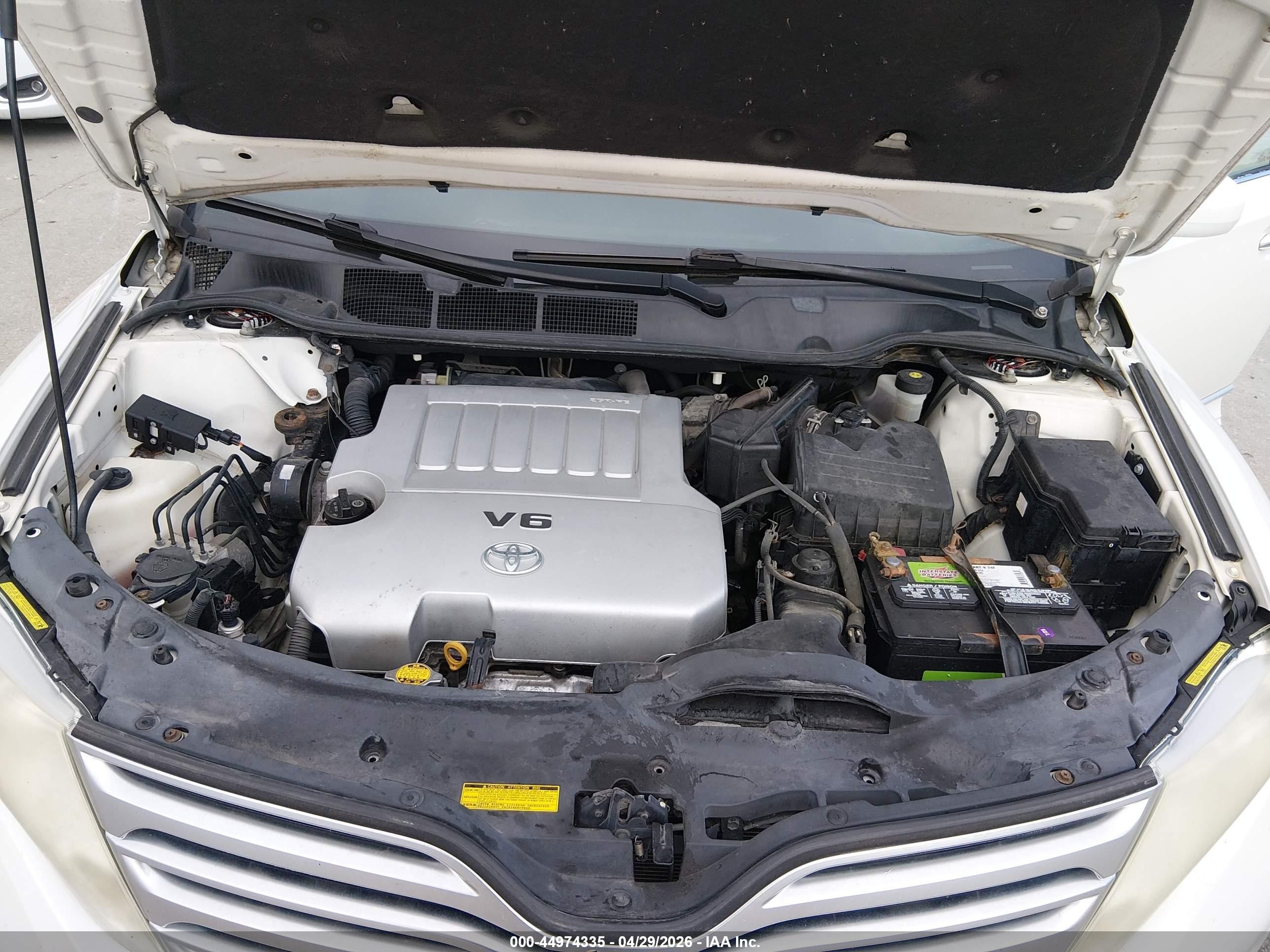 2011 Toyota Venza Base V6 White vin: 4T3BK3BB4BU051941