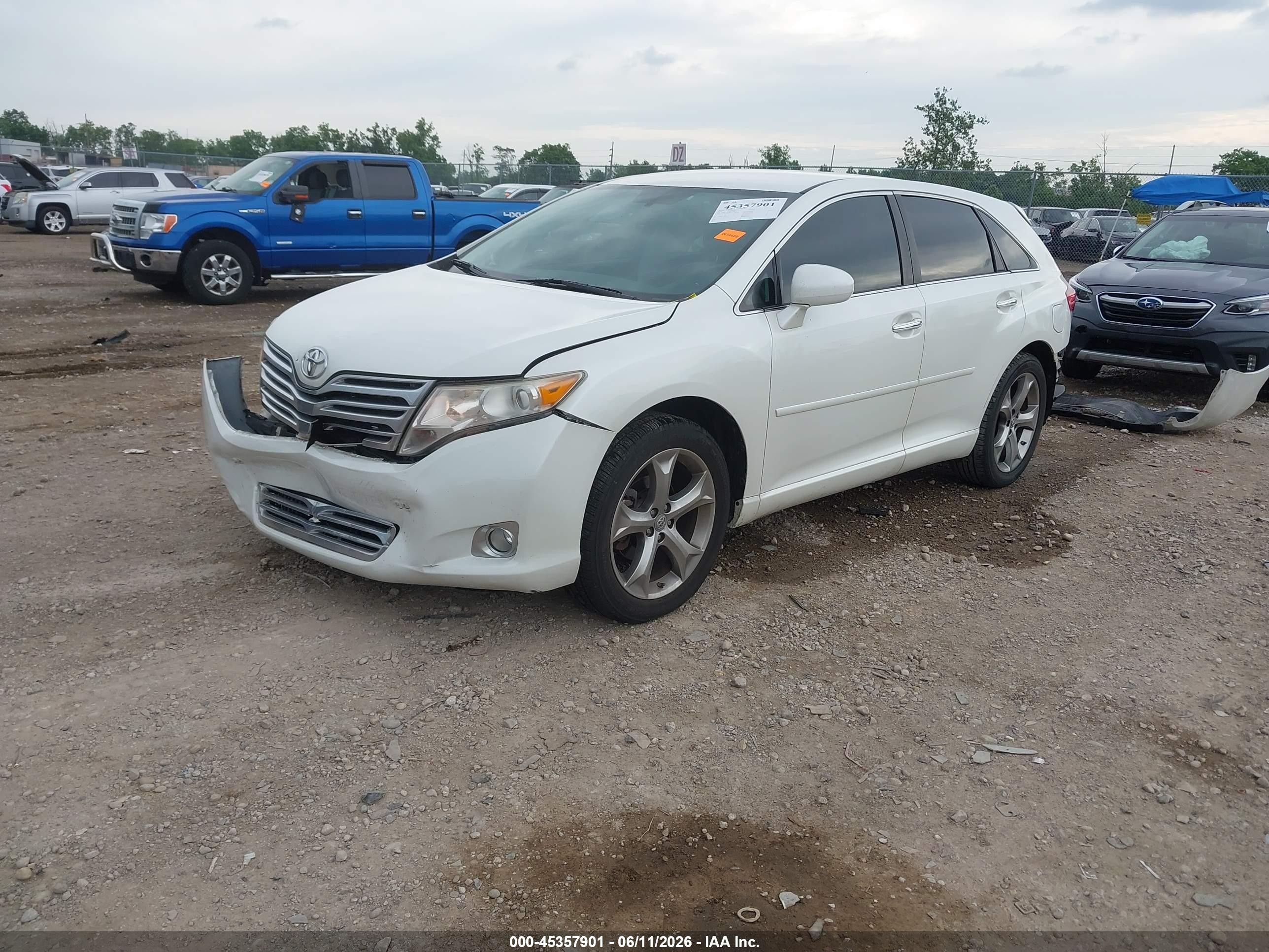 2011 Toyota Venza Base V6 White vin: 4T3BK3BB4BU054242