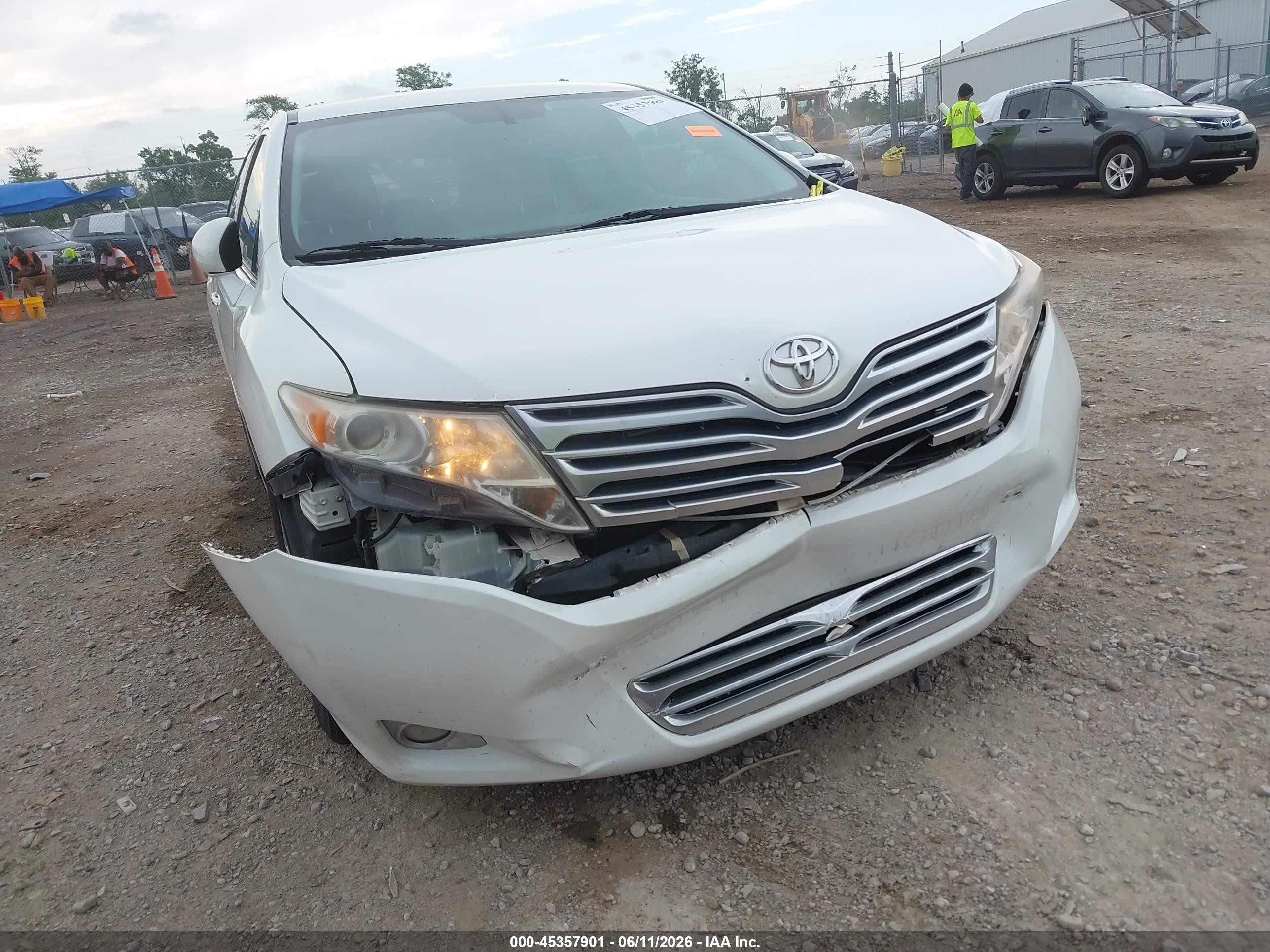 2011 Toyota Venza Base V6 White vin: 4T3BK3BB4BU054242