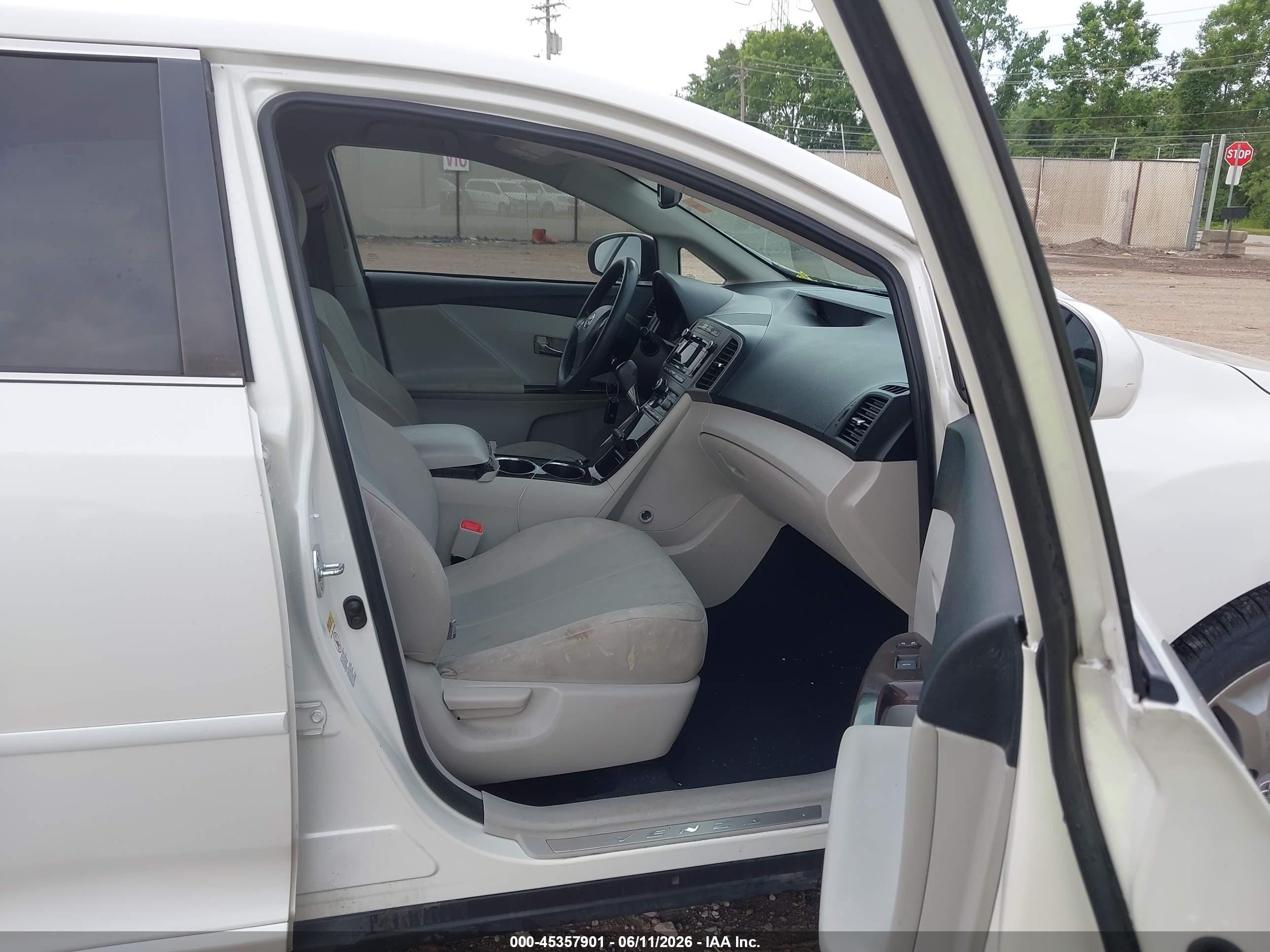 2011 Toyota Venza Base V6 White vin: 4T3BK3BB4BU054242