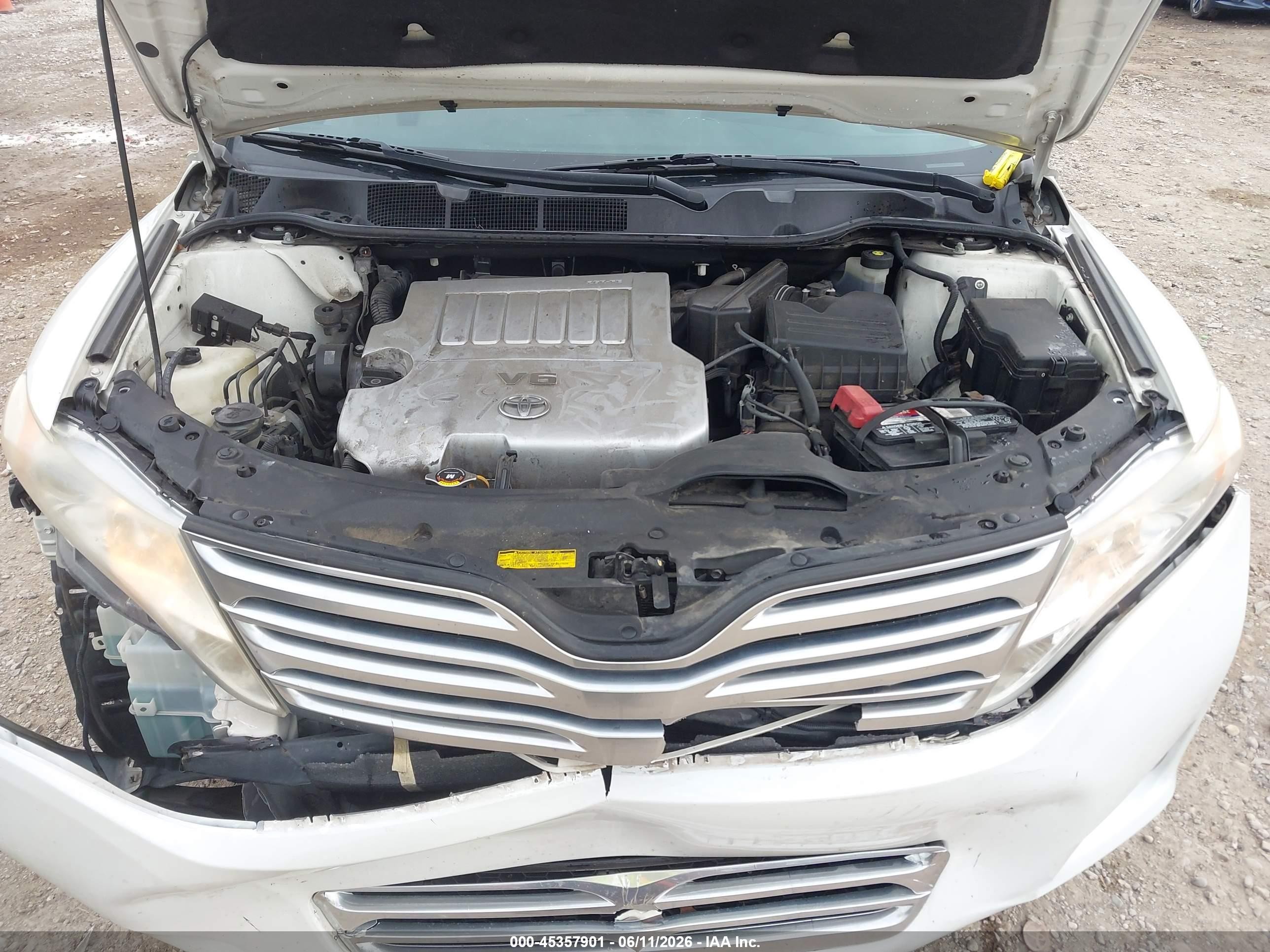 2011 Toyota Venza Base V6 White vin: 4T3BK3BB4BU054242
